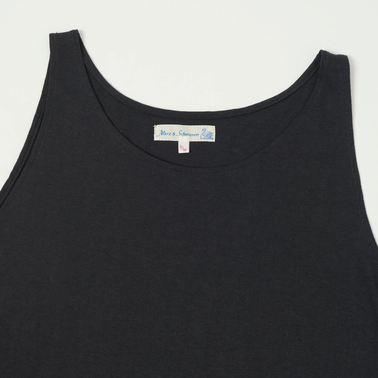 Merz b. Schwanen 136 Lighweight Tank Top - Charcoal SeamFreeShoulders Comfy Fit