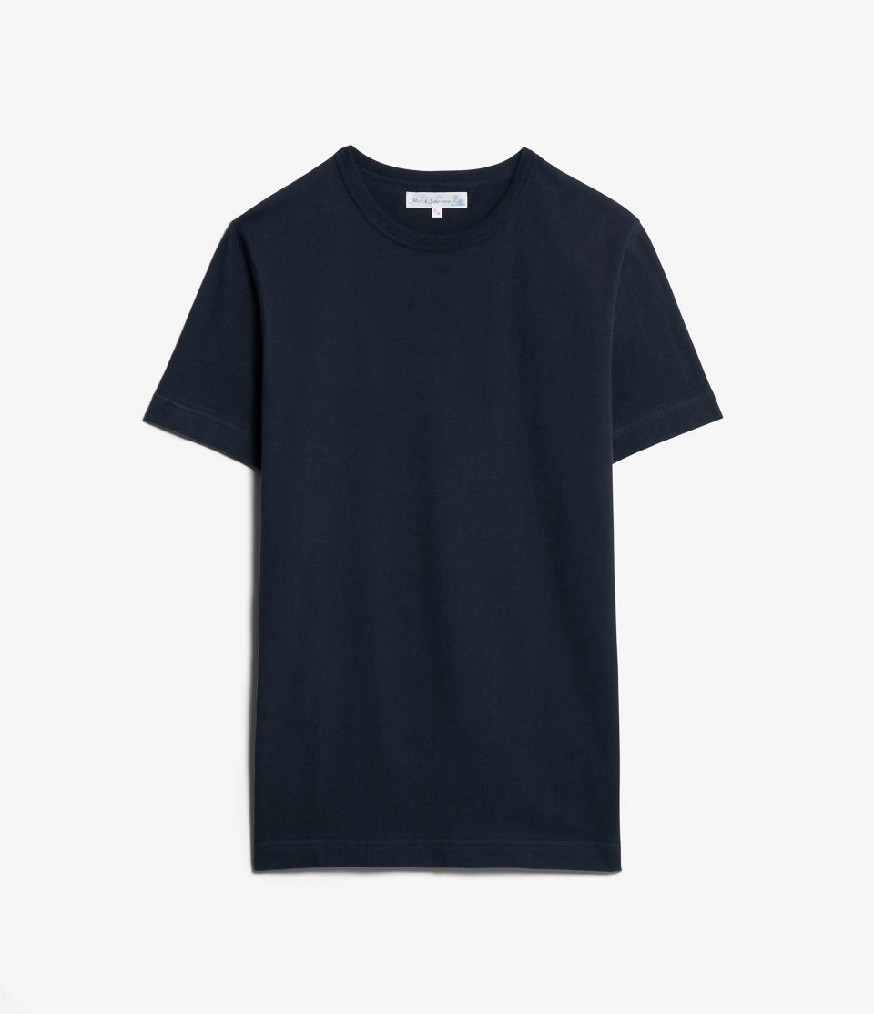 Sporty Top Merz b. Schwanen 1950s Classic Lightweight T-Shirt - Night Blue