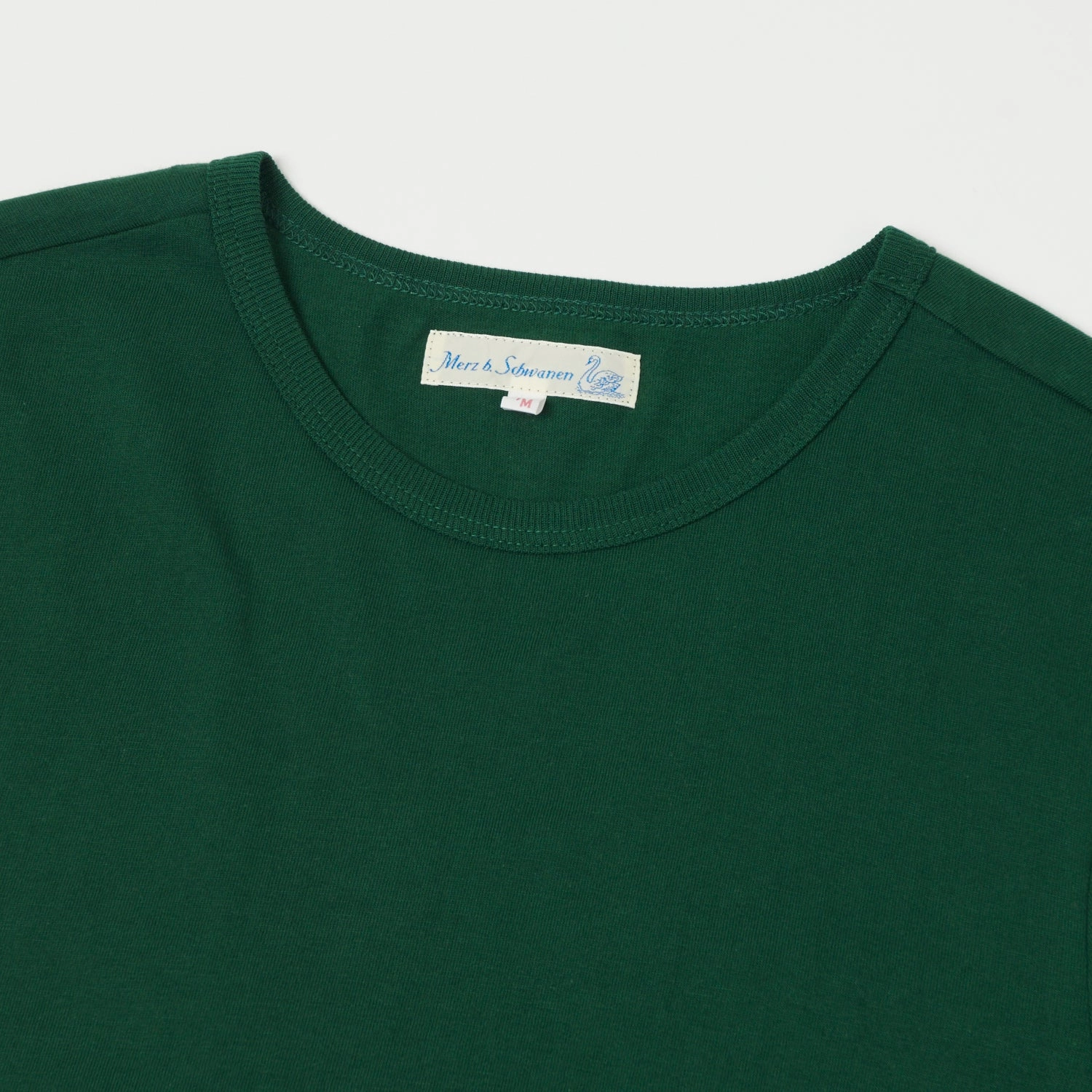 Merz b. Schwanen 1950s Crew Neck Tee - Classic Green Fresh Vibes