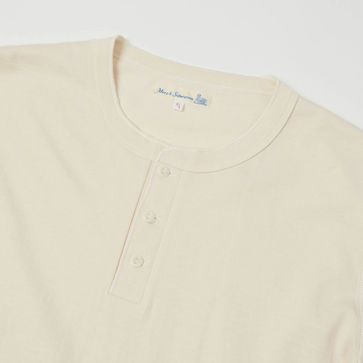 Daily Comfort Style Merz b. Schwanen 204 Long Sleeve Henley - Nature