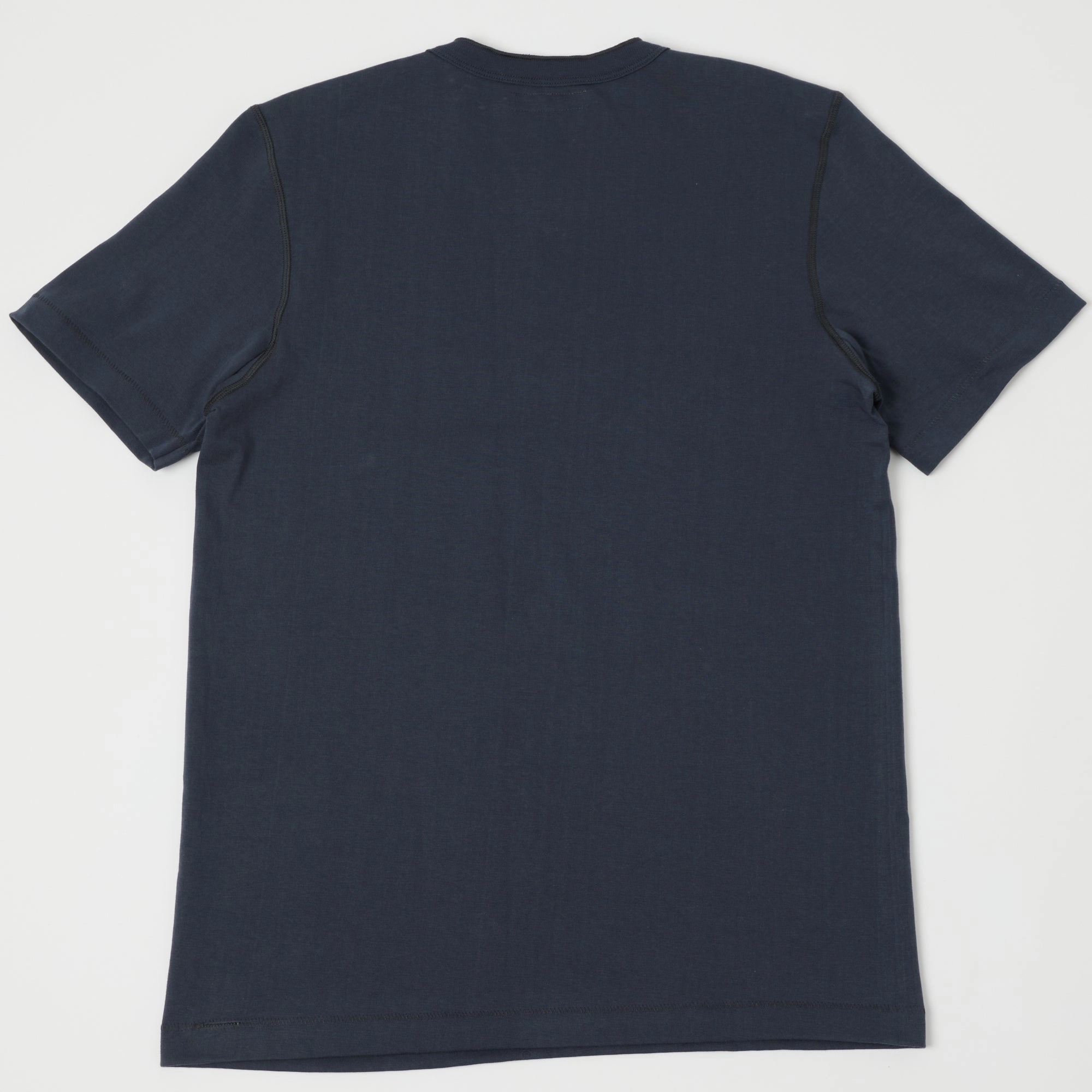 Merz b. Schwanen 204SL Short Sleeve Henley - Navy Roomy Waistband