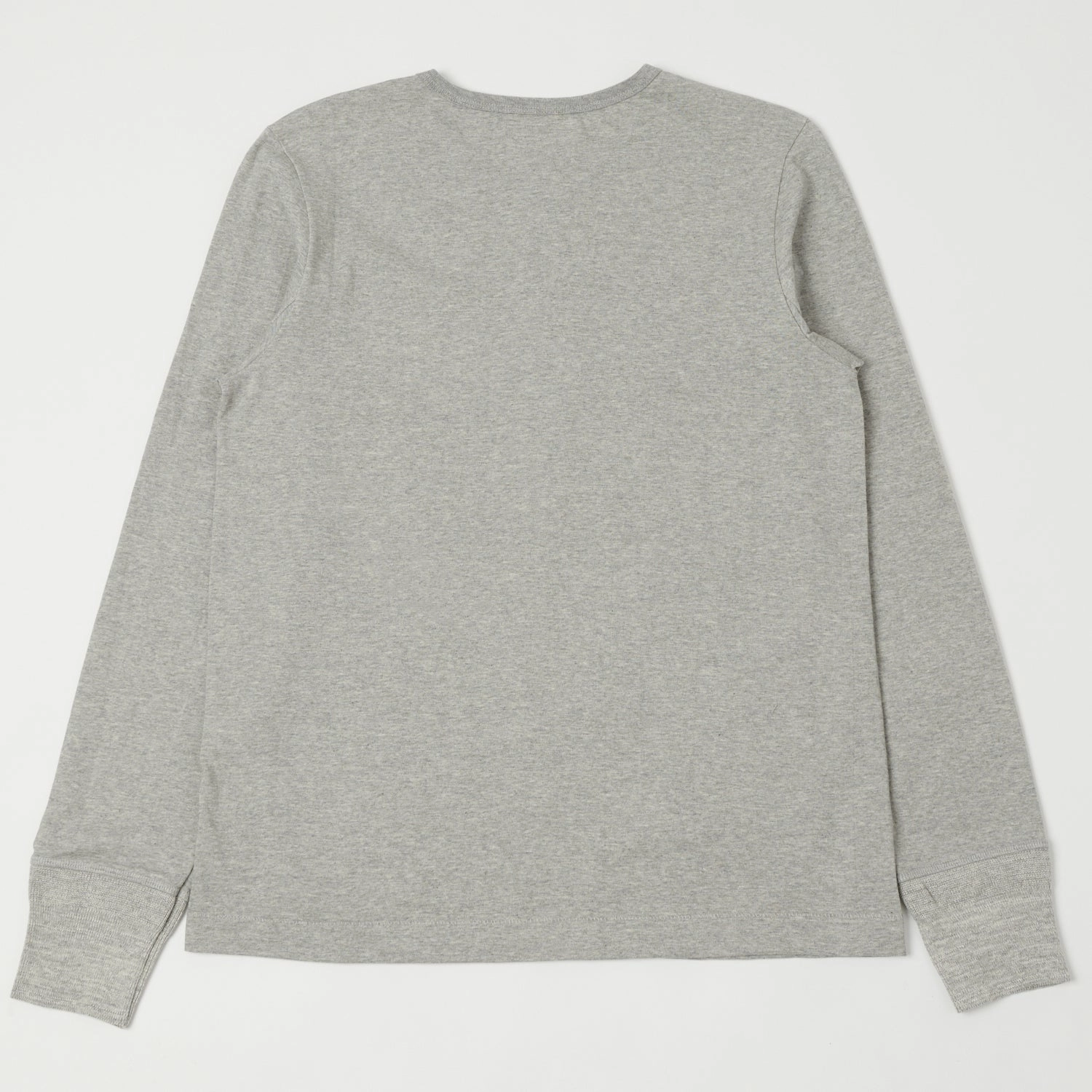 Merz b. Schwanen 206 Long Sleeve Henley - Grey Melange Gym workout Slim Comfort