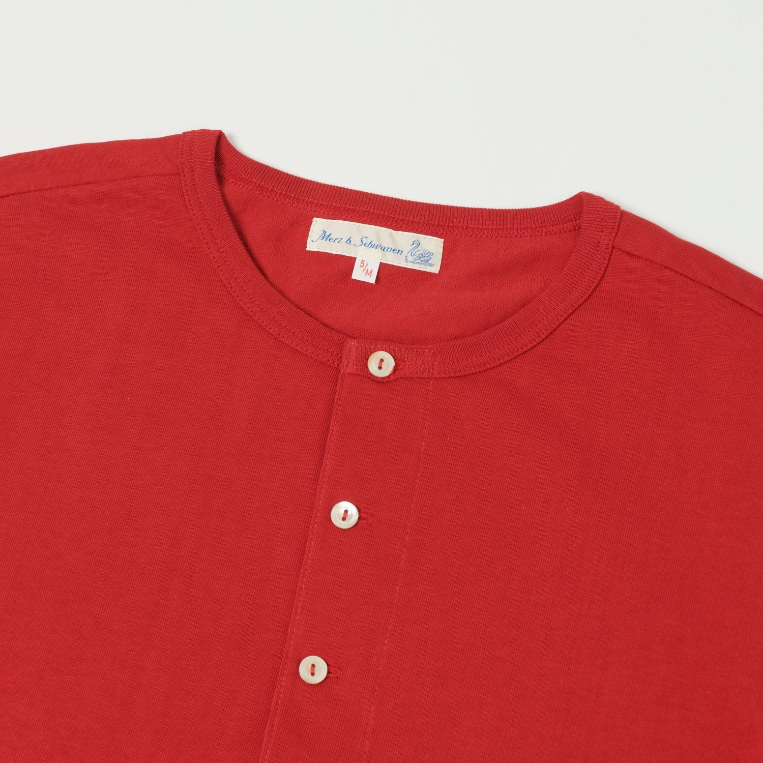 Cozy Layers Merz b. Schwanen 206 Long Sleeve Henley - Red