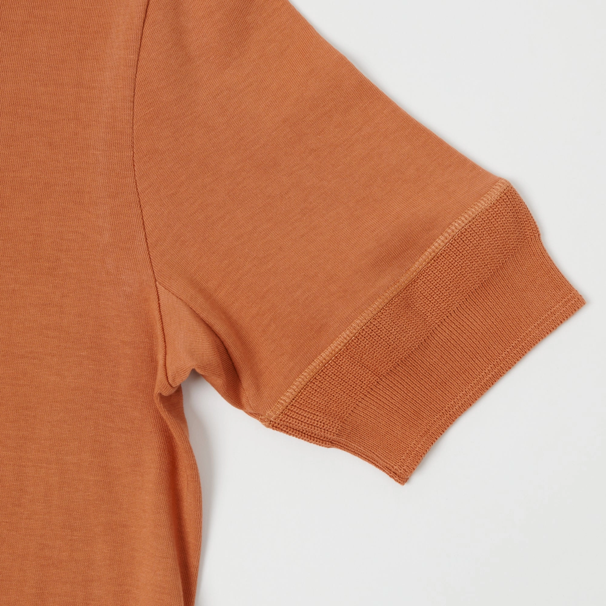 Merz b. Schwanen 207 Short Sleeve Henley - Sunset Garment Dyed Finish