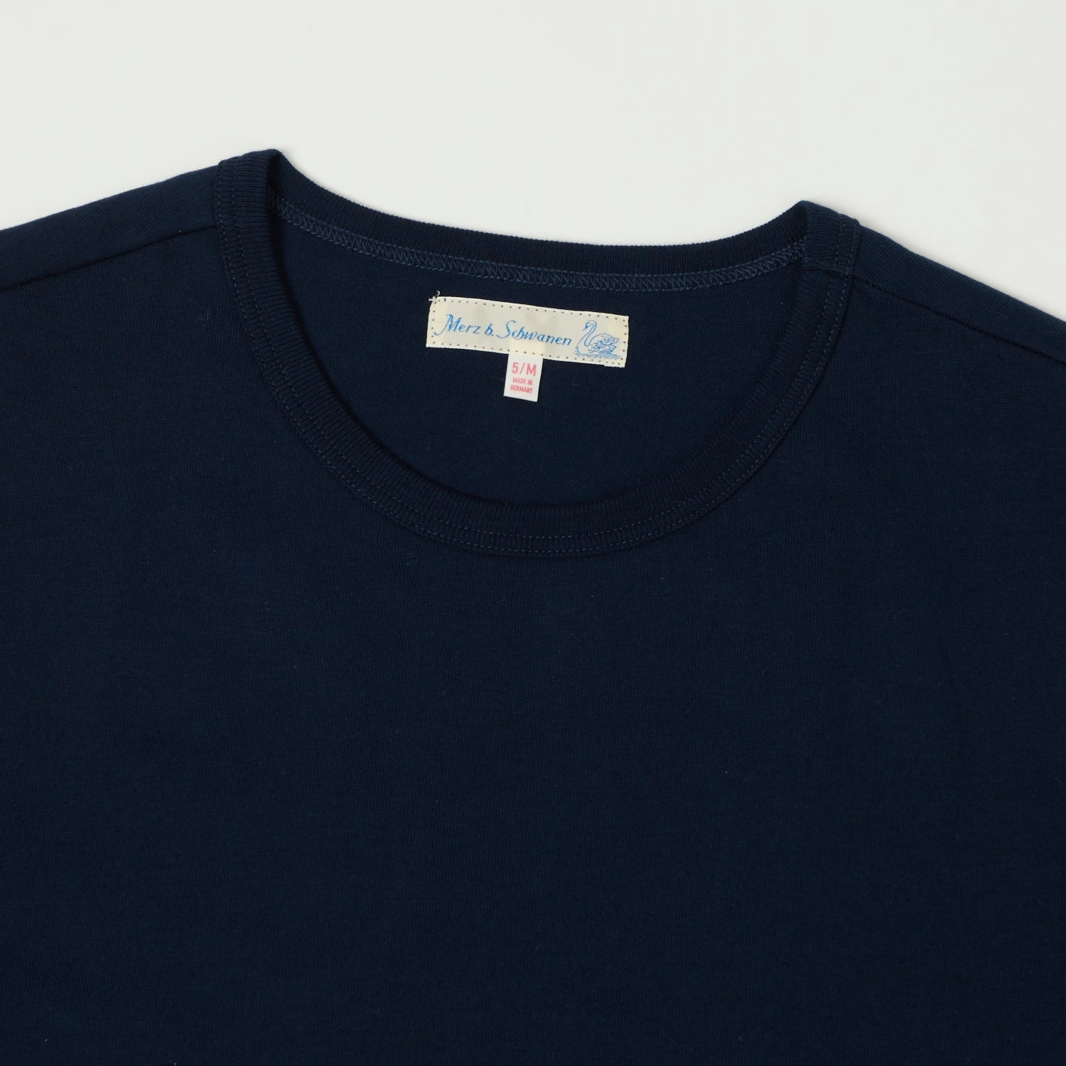 Merz b. Schwanen 2M15 Classic Jersey T-Shirt - Ink Blue Casual Design Soft Layers