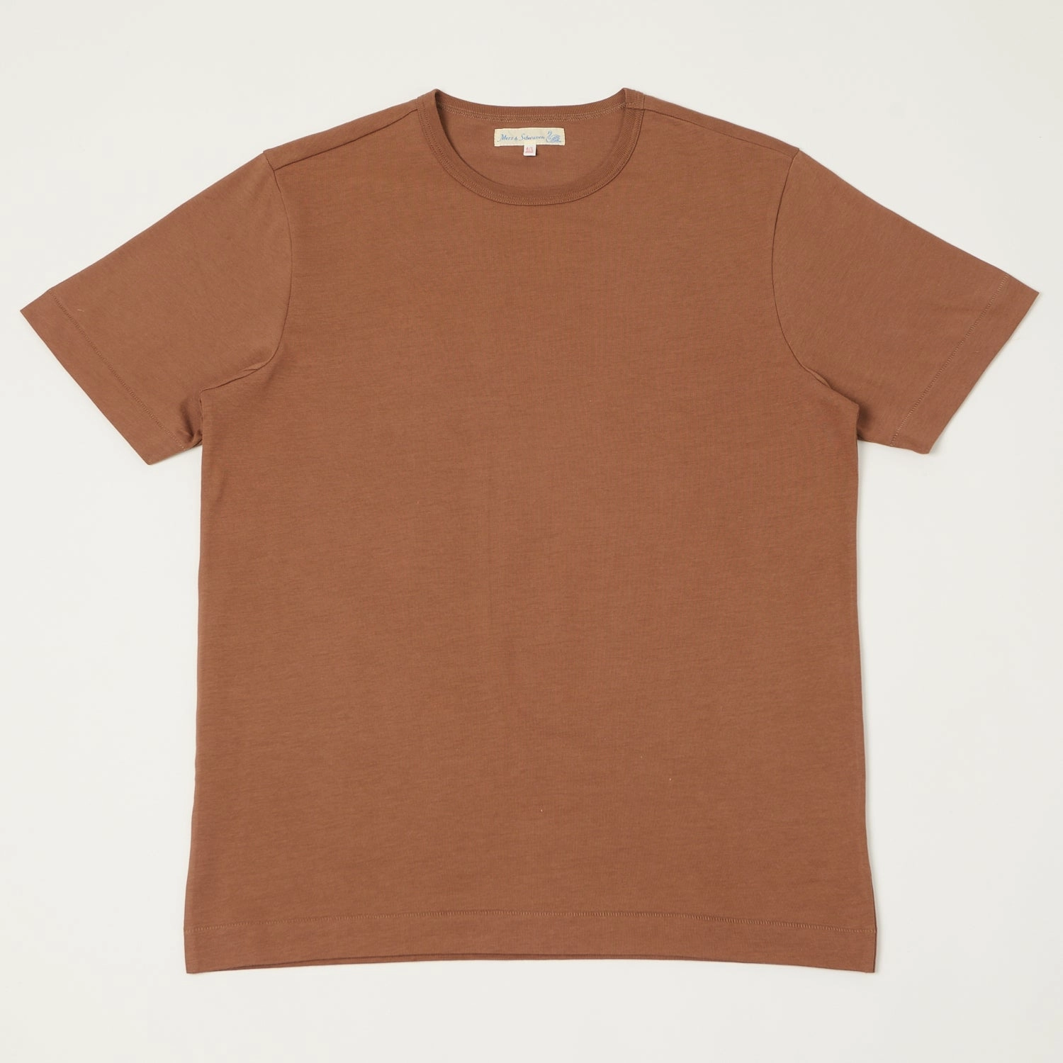 Midweight Knit Casual Essentials Merz b. Schwanen 2M15 Classic Jersey T-Shirt - Nut