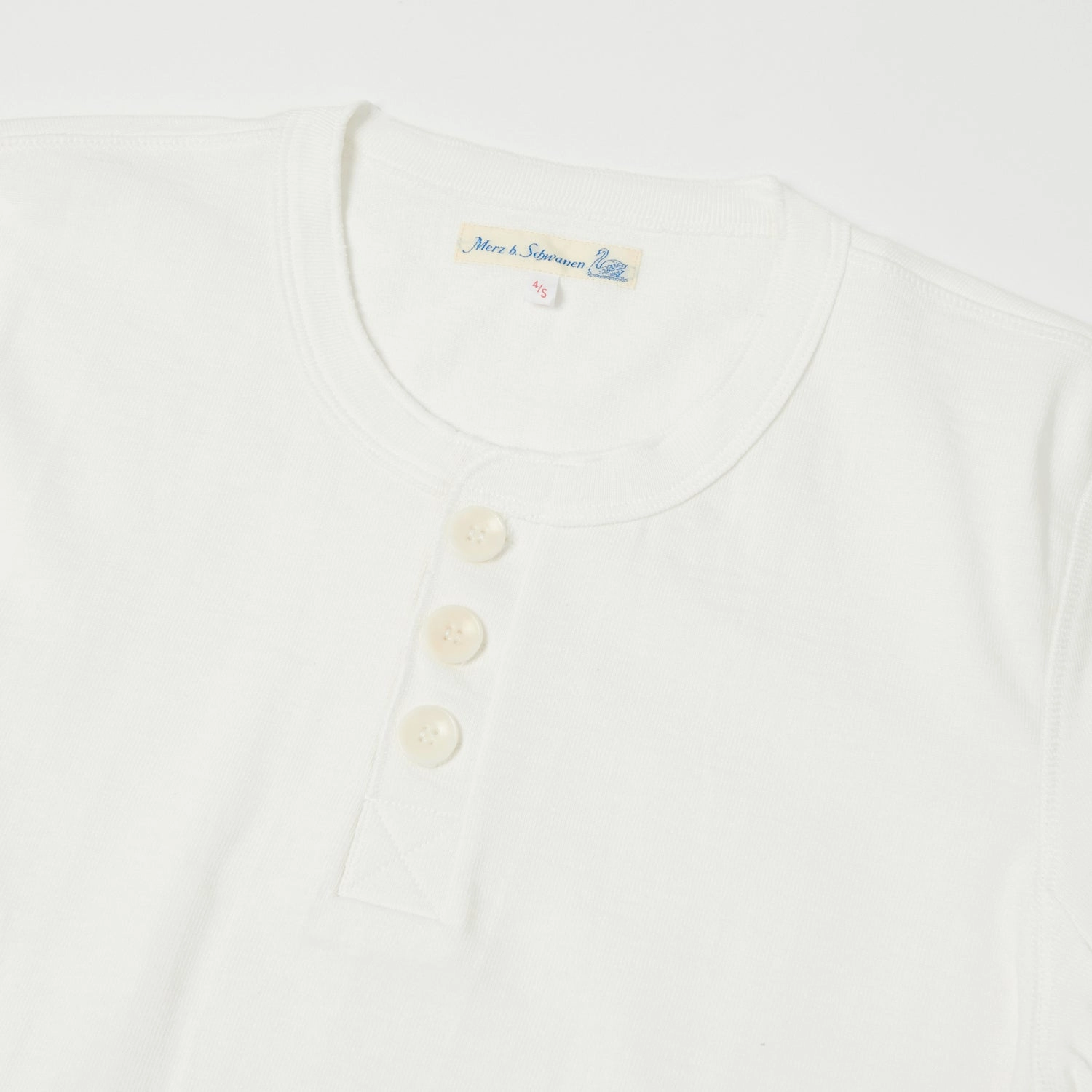 Plus Size Merz b. Schwanen 2S04 Heavyweight Long Sleeve Henley - Nature