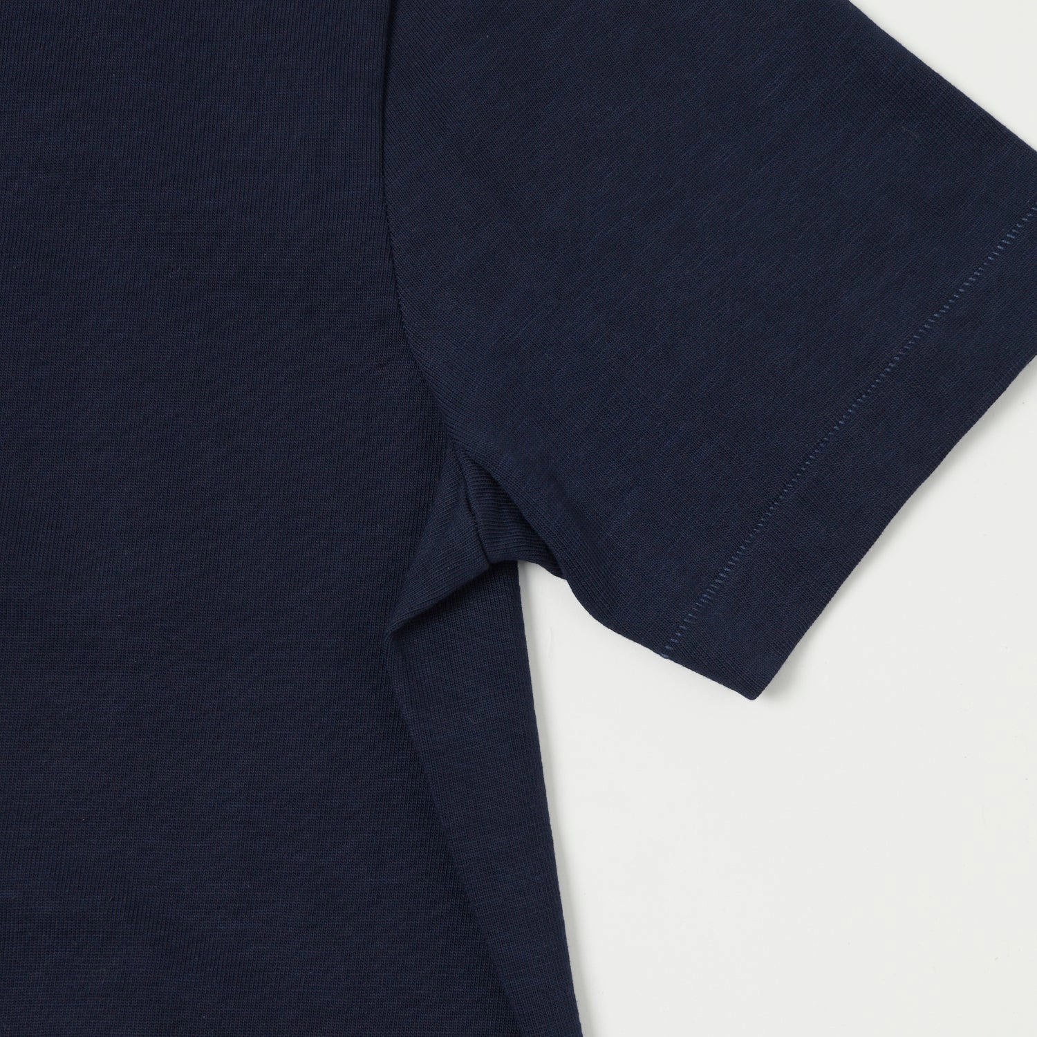 Merz b. Schwanen 2S14 Heavy Crew Neck Tee - Ink Blue Stretch Design Roomy Comfort