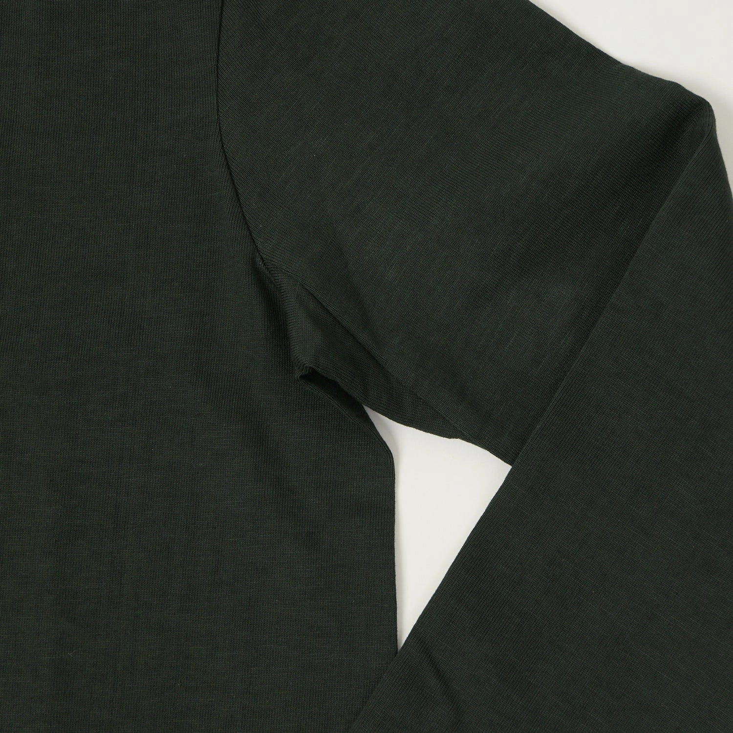 Comfortable All Day Wear Merz b. Schwanen 2S18 Heavyweight Long Sleeve T-Shirt - Forest