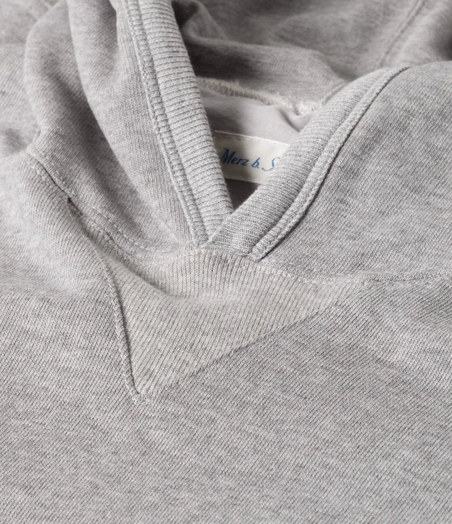Merz b. Schwanen 382 Hooded Sweatshirt - Grey Melange Active Comfort Soft Touch Fabric