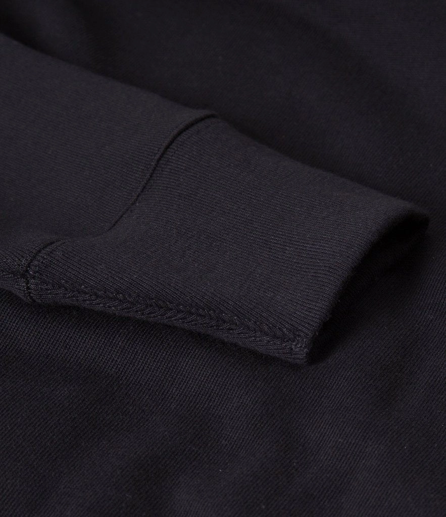 Youthful Vibe Minimalist Design Merz b. Schwanen 3S48 Heavyweight Sweatshirt - Deep Black