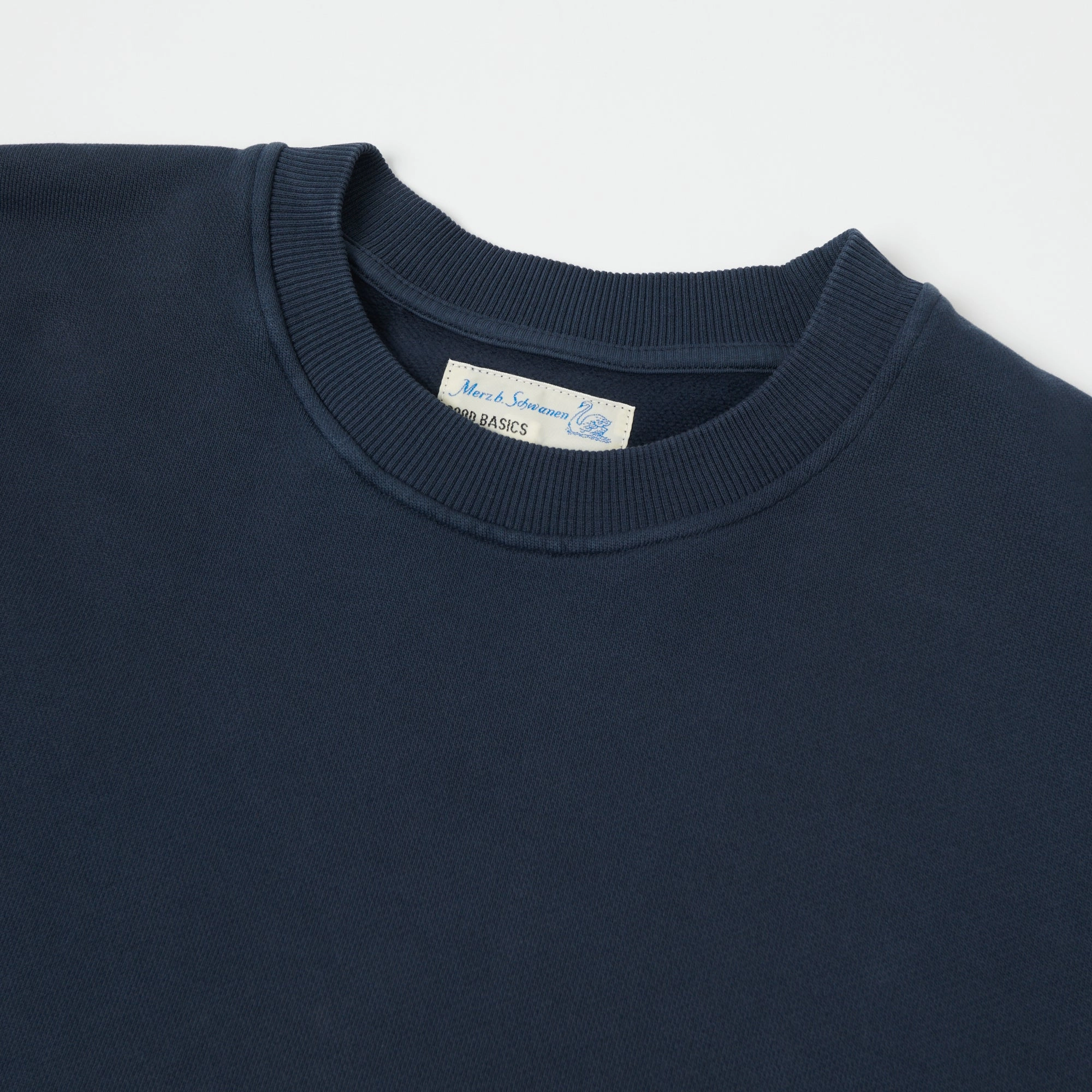 Merz b. Schwanen ''Good Basics' Oversized Sweatshirt - Denim Blue Color fastness Sporty Fit