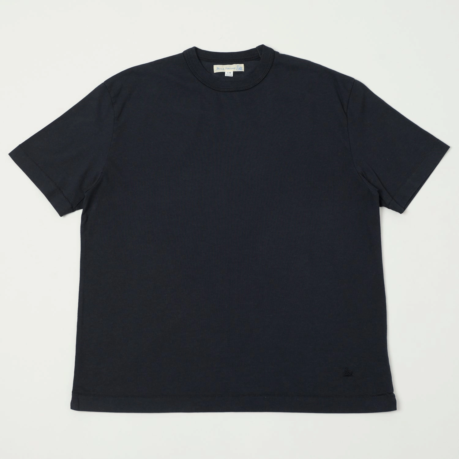 Low Impact Manufacturing Merz b. Schwanen 'Good Basics' Boxy Cropped T-Shirt - Charcoal