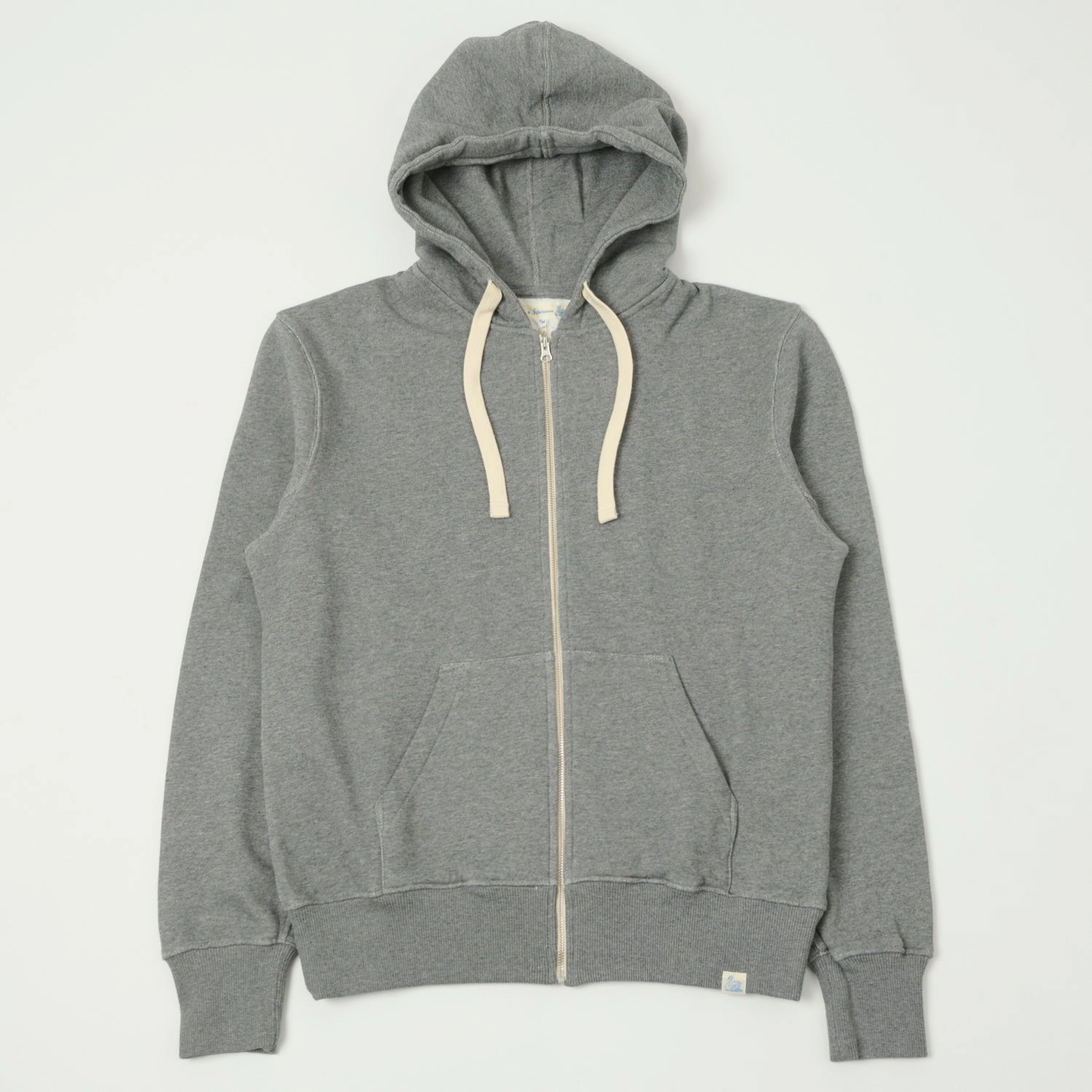 Merz b. Schwanen 'Good Basics' Full Zip Hoodie - Grey Melange bead accents Personalized