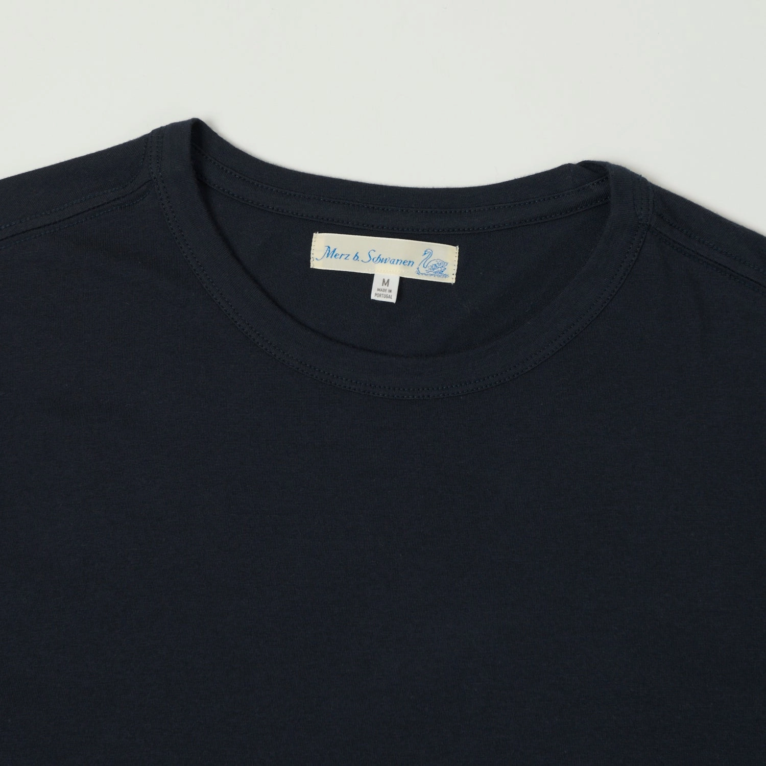 Merz b. Schwanen 'Good Basics' Pima Cotton T-Shirt - Dark Navy Cool Weather Wear