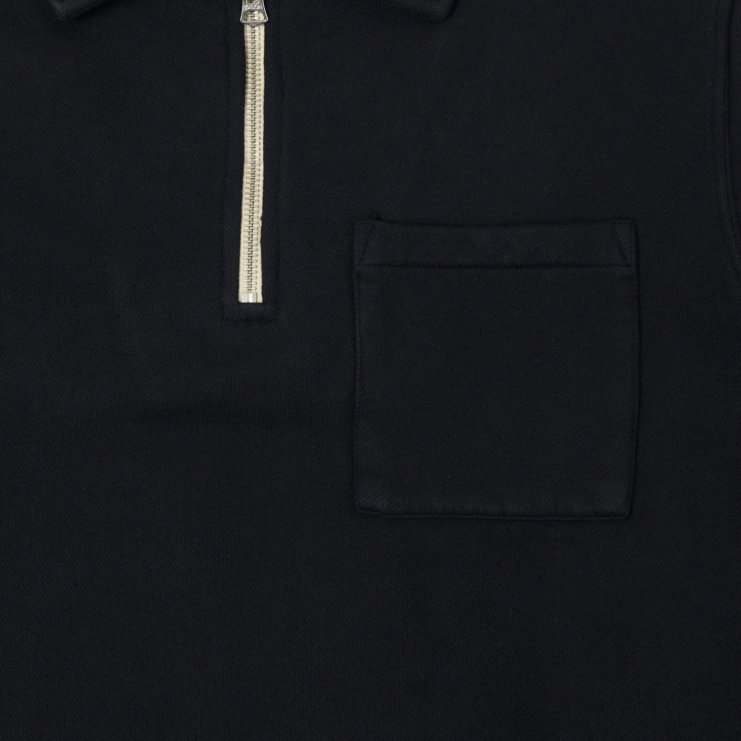 Merz b. Schwanen 'Good Basics' Quarter Zip Sweatshirt - Dark Navy Minimal Comfort Satin