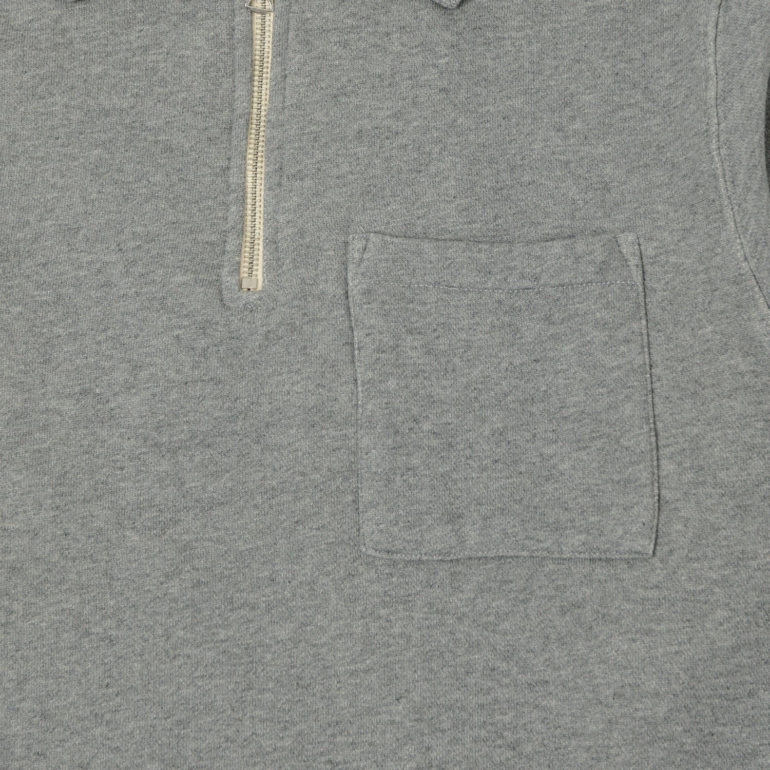 Merz b. Schwanen 'Good Basics' Quarter Zip Sweatshirt - Grey Melange Urban Edge