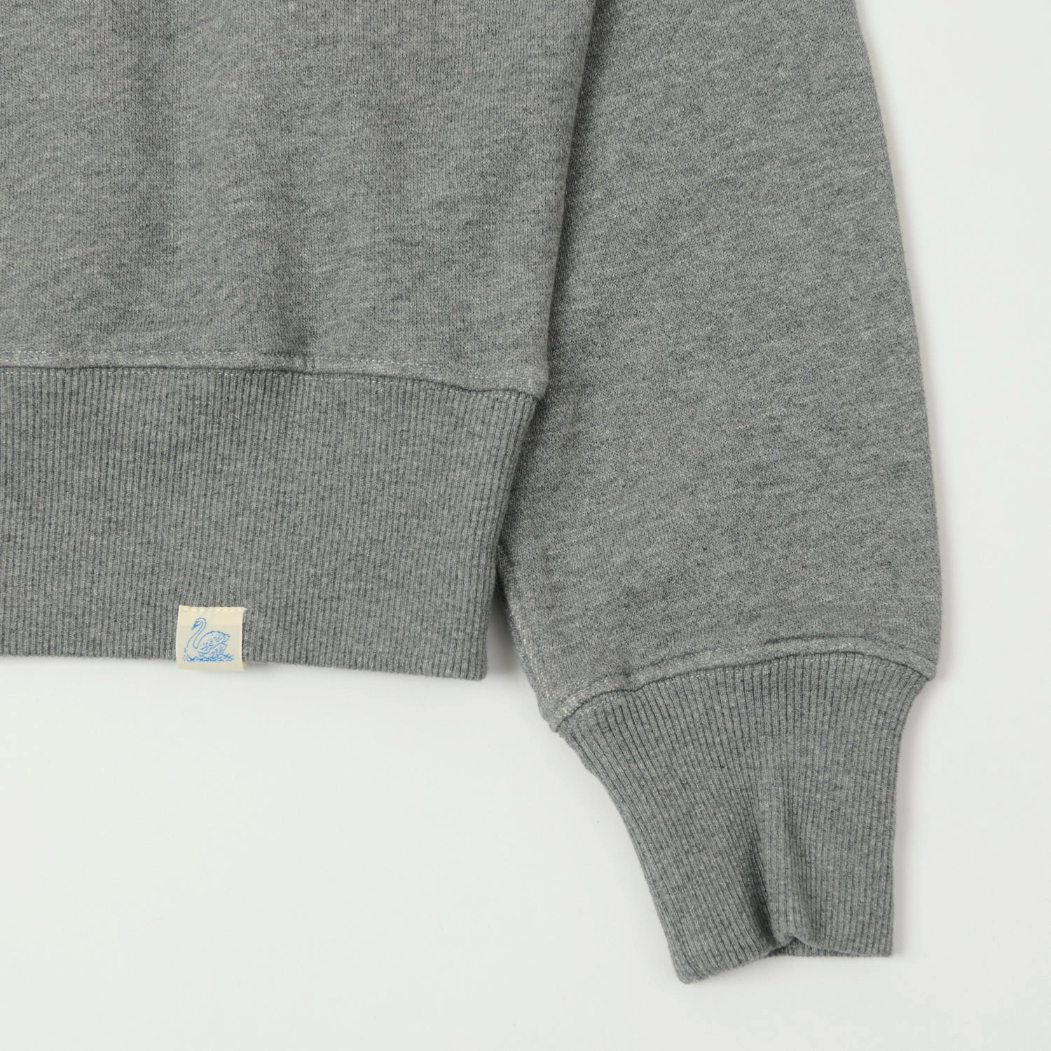 Merz b. Schwanen 'Good Basics' Quarter Zip Sweatshirt - Grey Melange Cozy Mood
