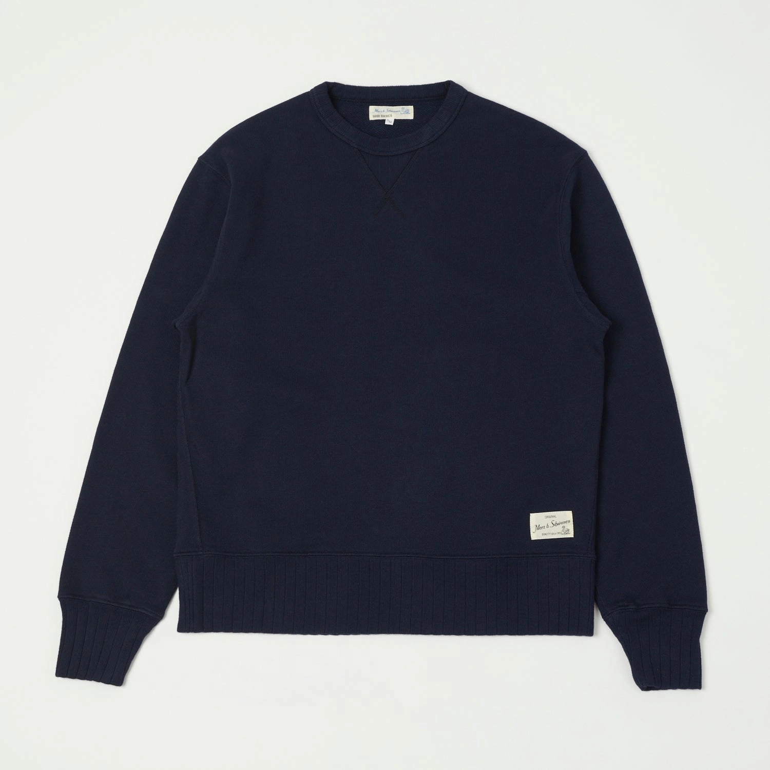 Merz b. Schwanen 'Good Basics' Relaxed Sweatshirt - Dark Navy product clearance Chilly Weather