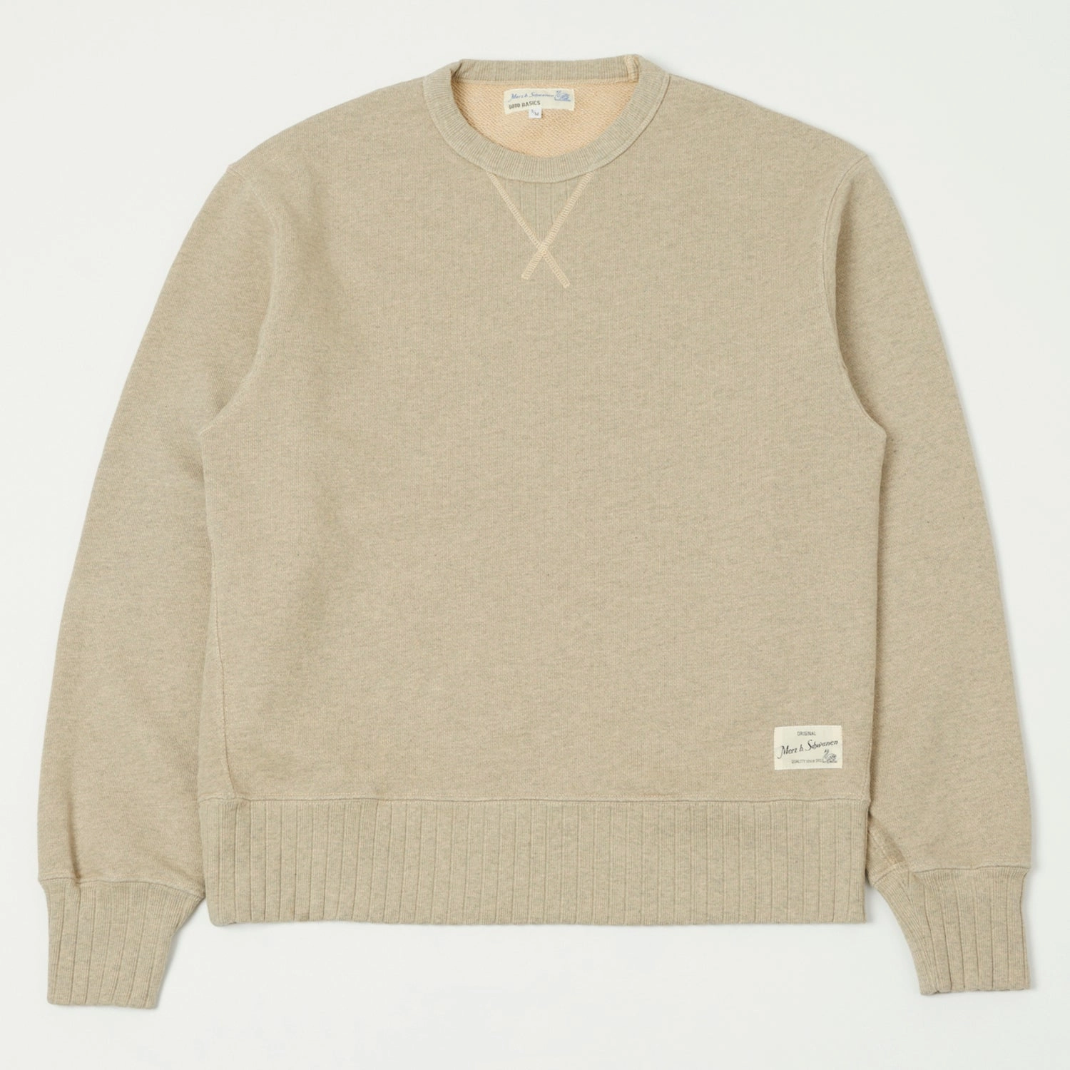 Merz b. Schwanen 'Good Basics' Relaxed Sweatshirt - Vintage Grey Melange Minimal Fashion