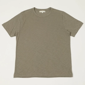 Merz b. Schwanen 'Good Basics' SCT04 Pima Slub Cotton Tee - Vintage Army Layered Look