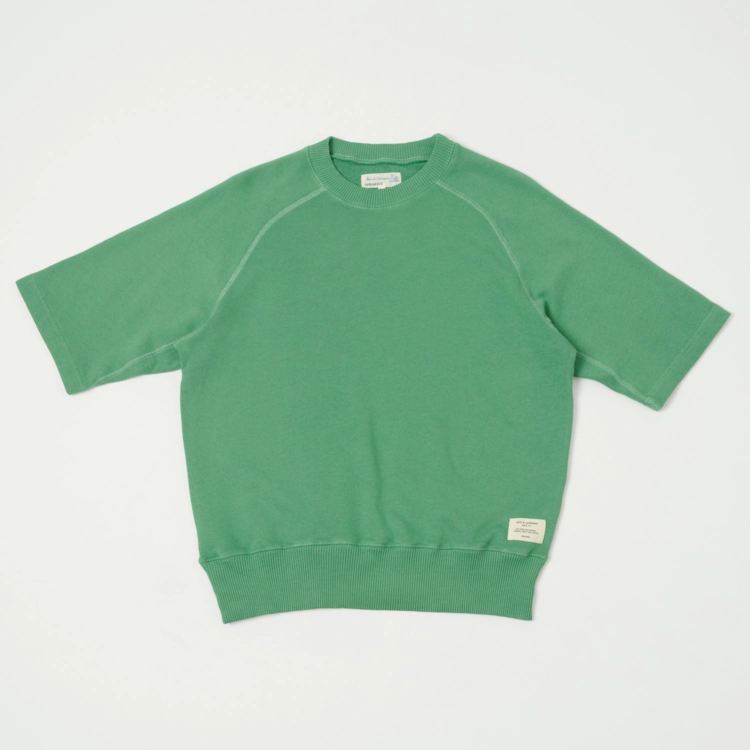 Merz b. Schwanen 'Good Basics' Short Sleeve Sweatshirt - Grass right for formal events Urban Look