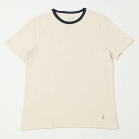 Casual Layers Merz b. Schwanen TR215B Classic Ringer T-Shirt - Nature/Ink Blue