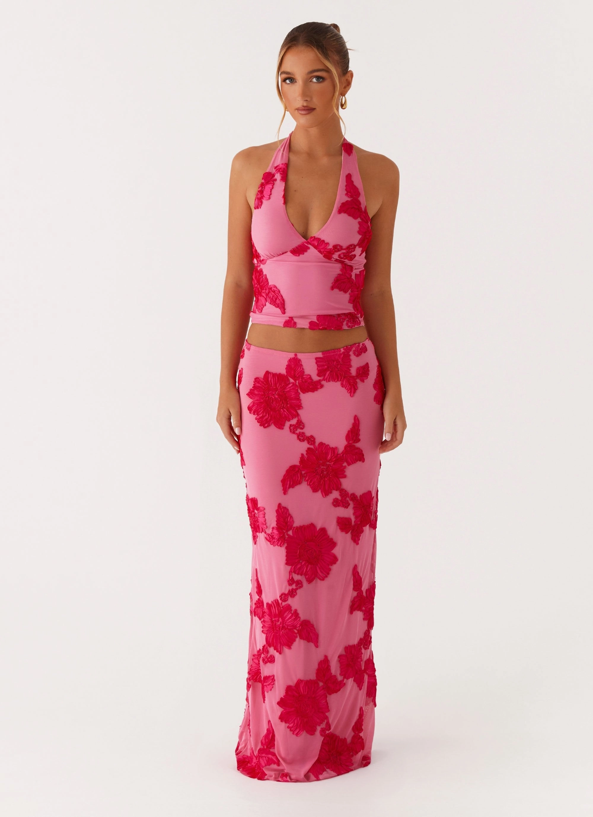 Radiate Maxi Skirt - Pink Timeless Soft Sweetheart Cut