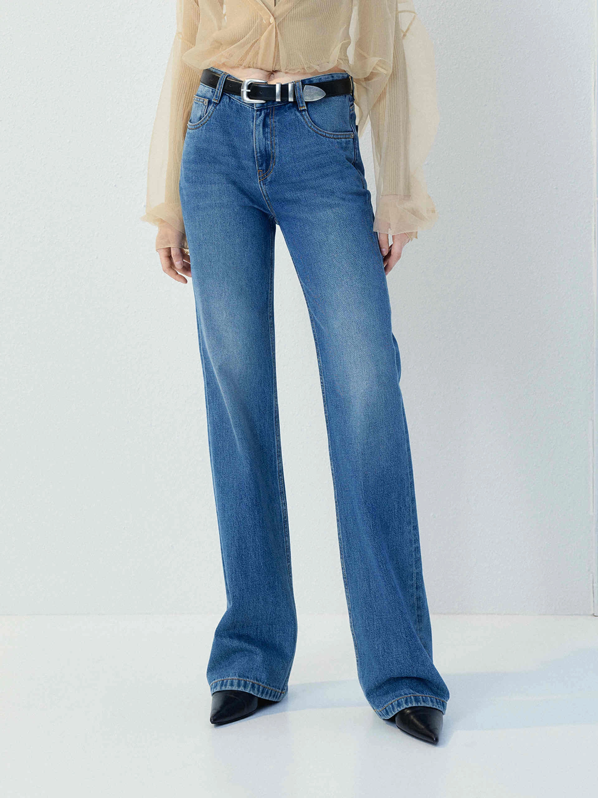 Chill Friendly Mid Waist Full Length Jeans