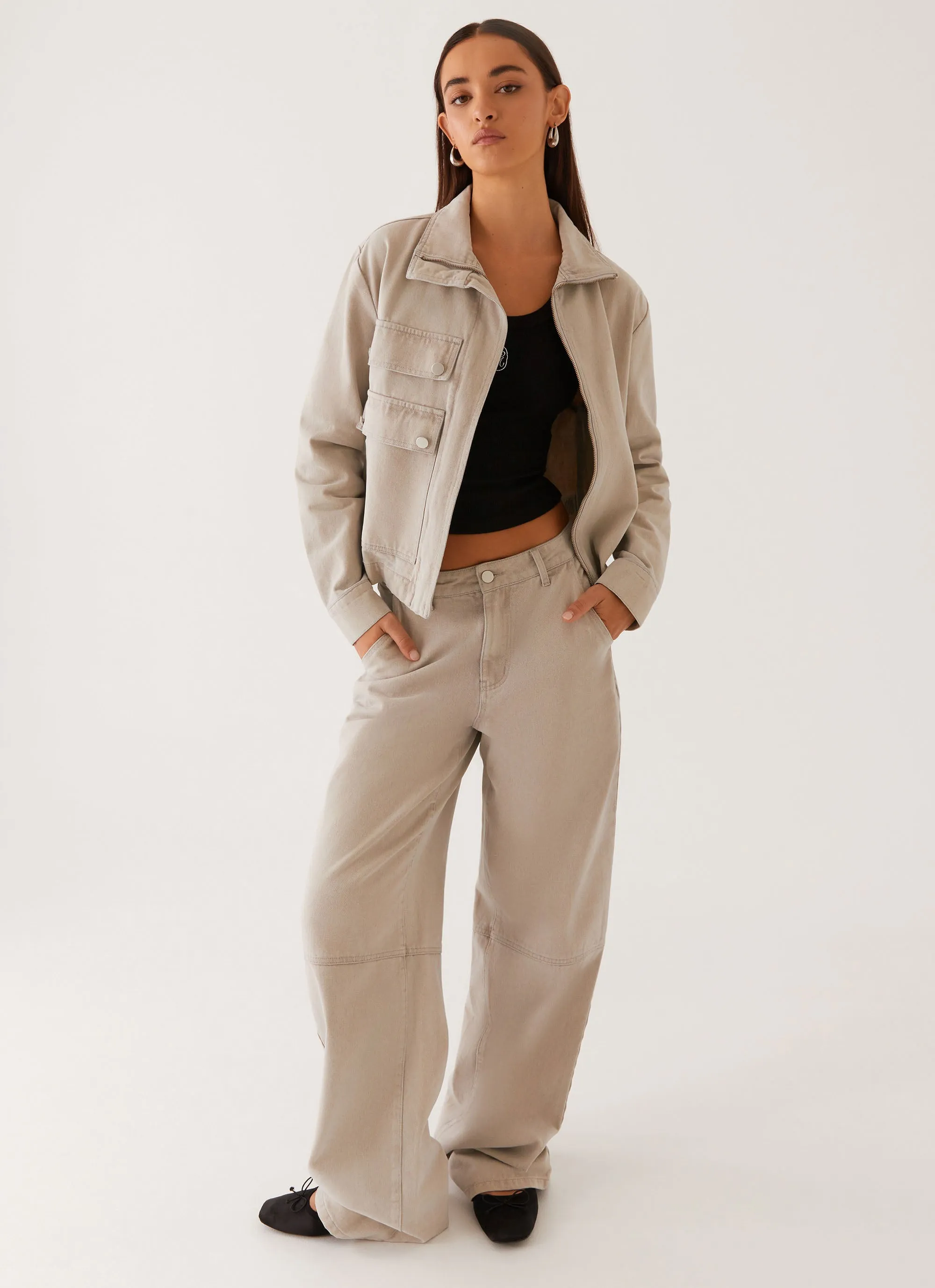 All Fit Design Milani Balloon Denim Jeans - Grey