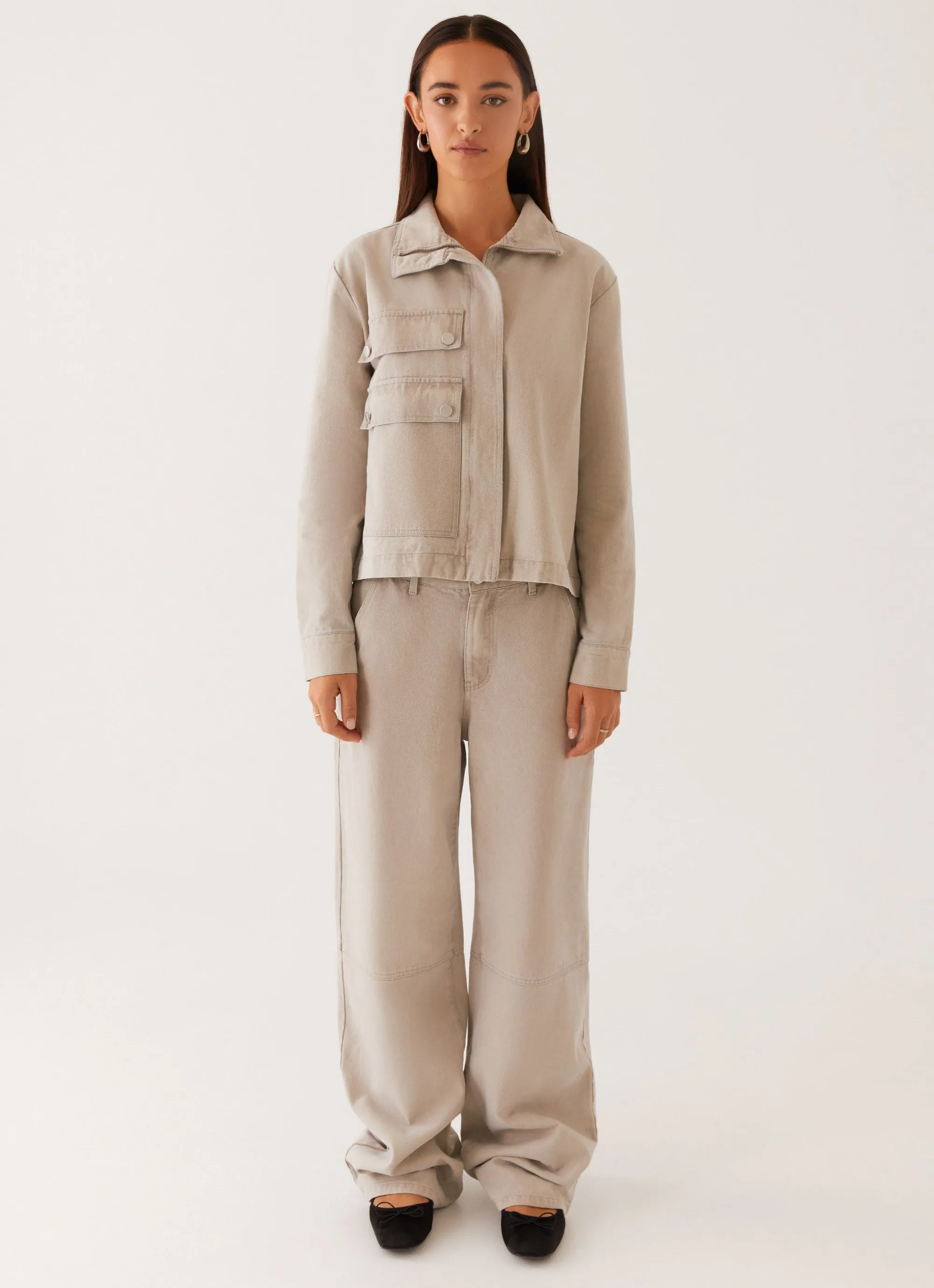 Milani Balloon Denim Jeans - Grey Chill Comfort Effortless Style