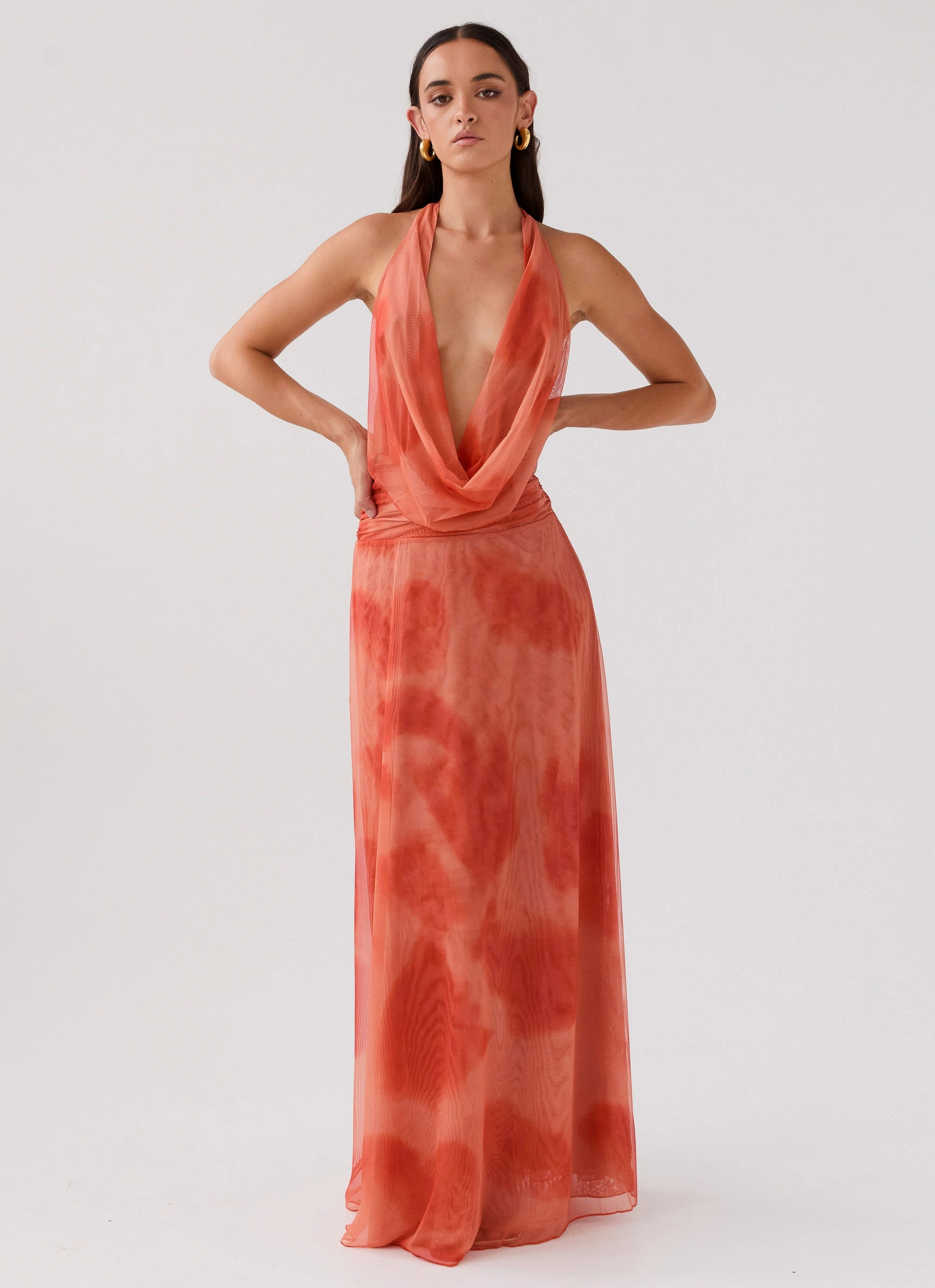 Everyday Ready Elysia Chiffon Maxi Dress - Fiery Fusion