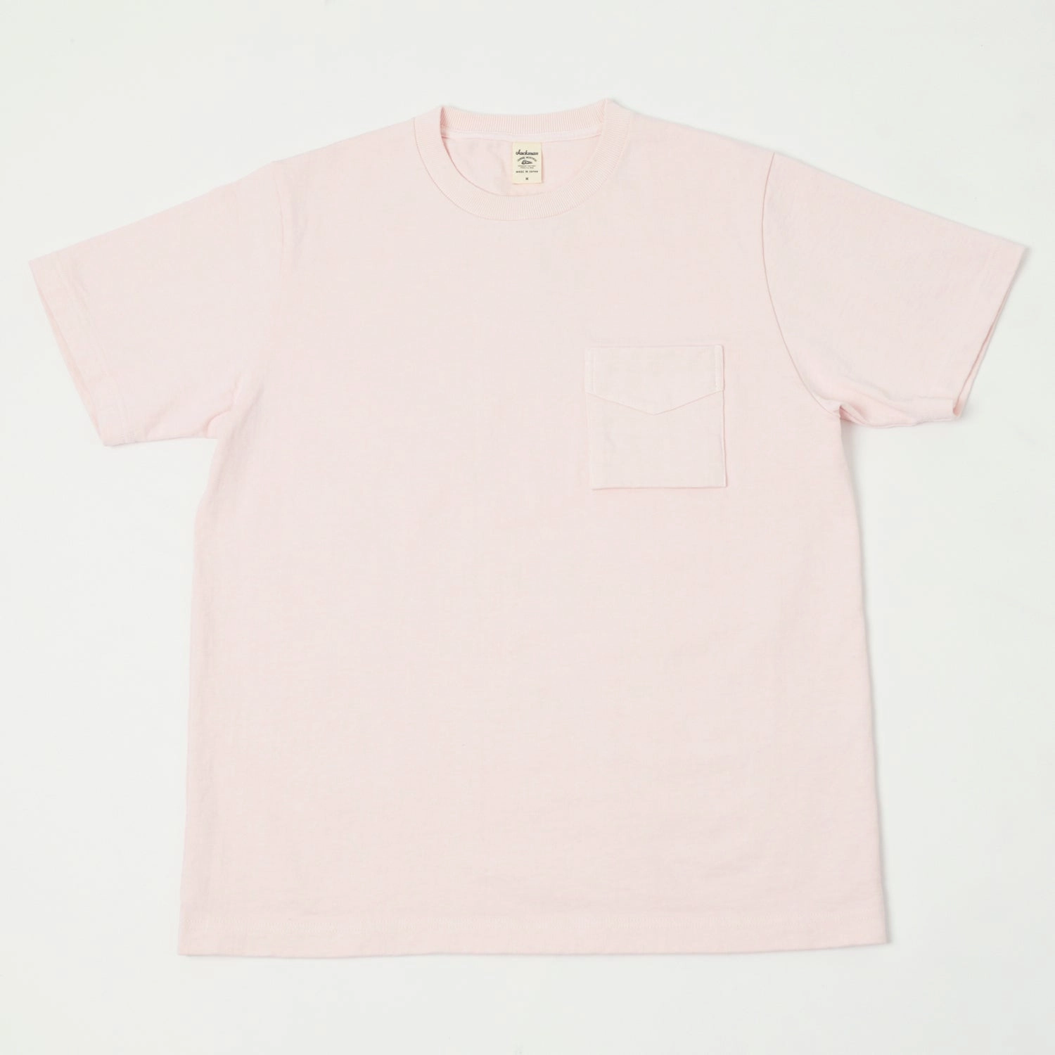 Jackman Dotsume Pocket T-Shirt - Pale Pink Non-toxic