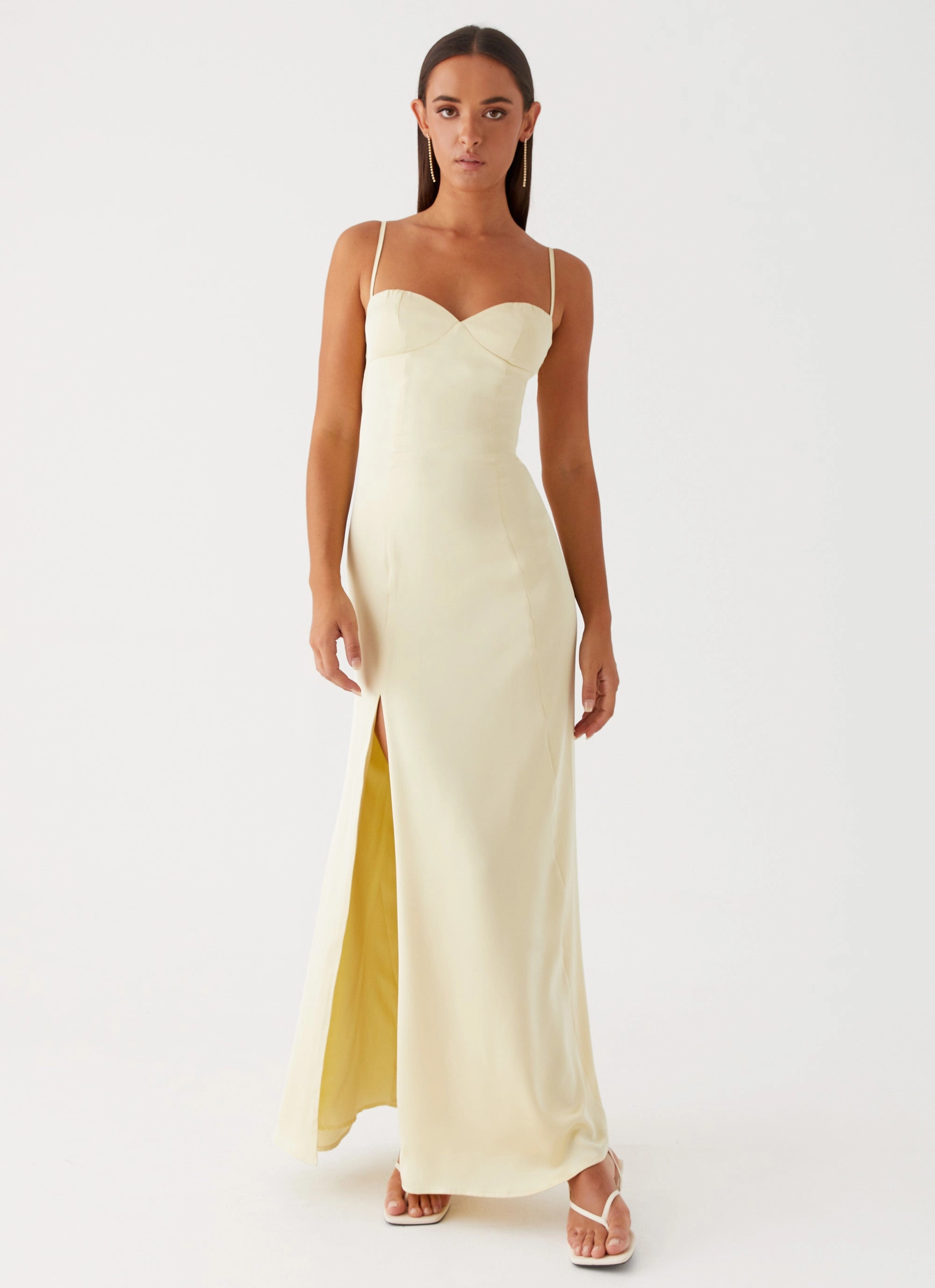 Transitional-Wear Miss Bloom Maxi Dress - Lemon