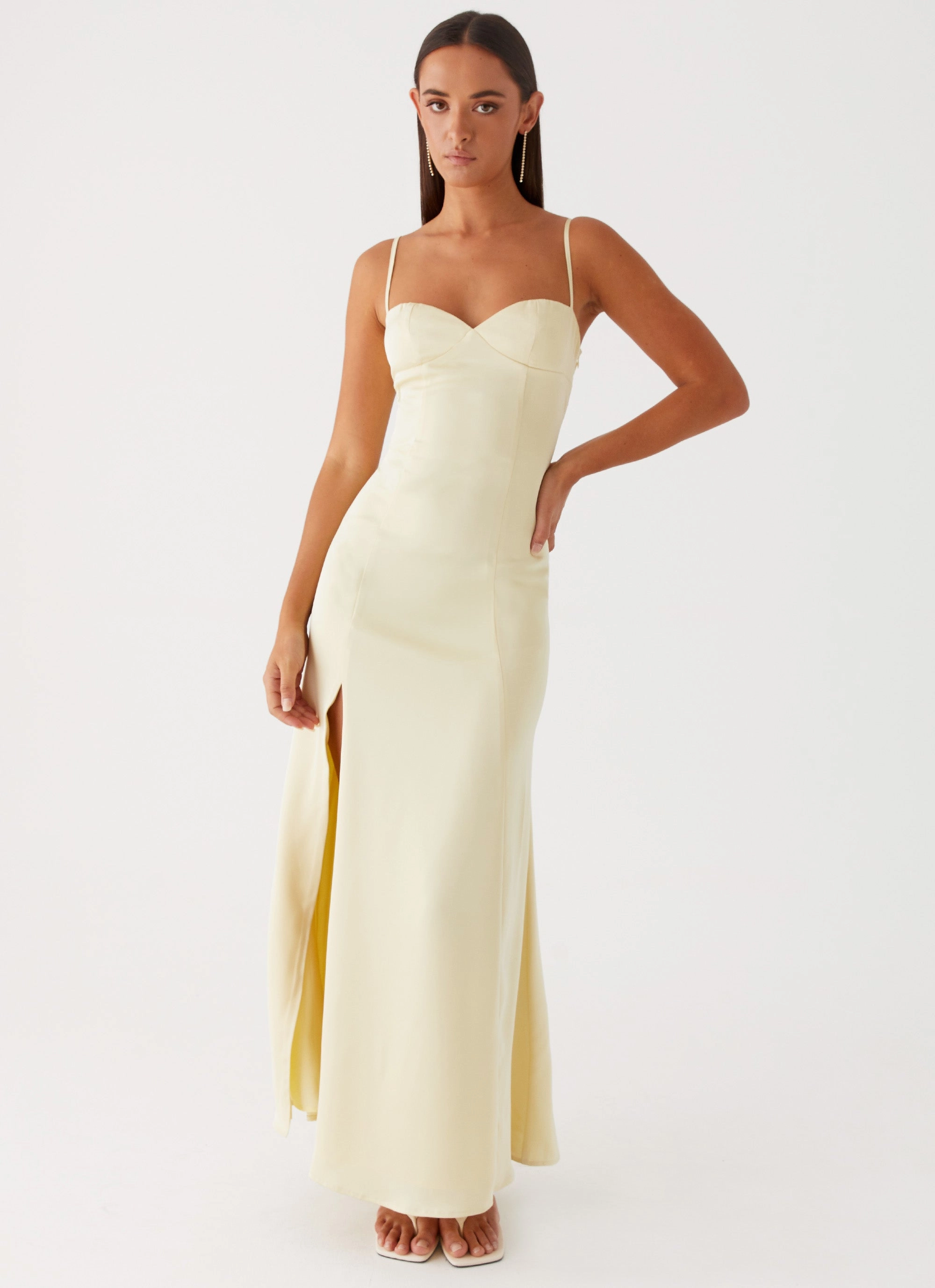 Pastel Sky Miss Bloom Maxi Dress - Lemon