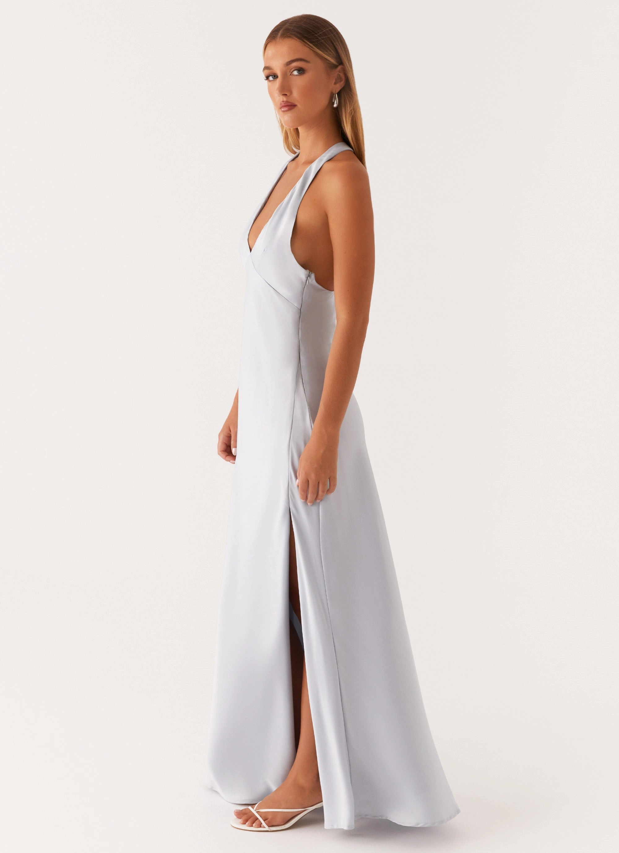 Minimal Design Angie Maxi Dress - Blue