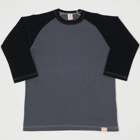 TOYS McCOY Raglan Sleeve Baseball T-Shirt - Graphite Grey/Black spring fashion Adjustable Fit