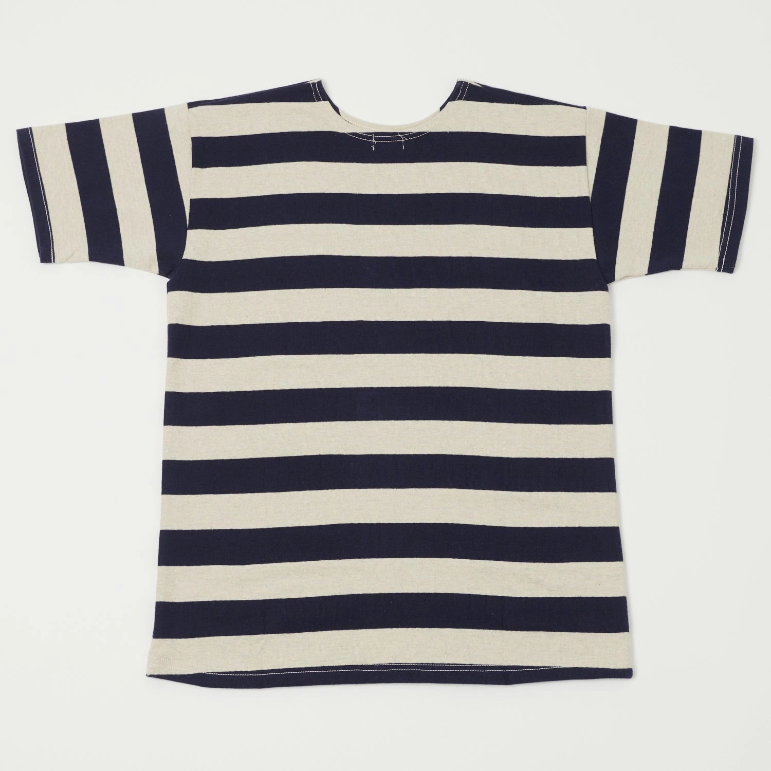 Hygroscopic Fiber Warehouse & Co 4050 Duck Digger Border Stripe T-Shirt - Navy/Oatmeal