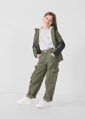 Seamless Welded Construction Imperm??able enfant ?? capuche sherpa Army Lag sherpa