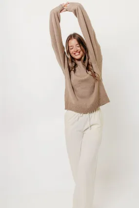 Desiree Sweater in Mocha Hypoallergenic Fiber Blend Pure Detail