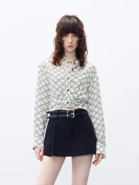 Monogram Cropped Top Stylish Design