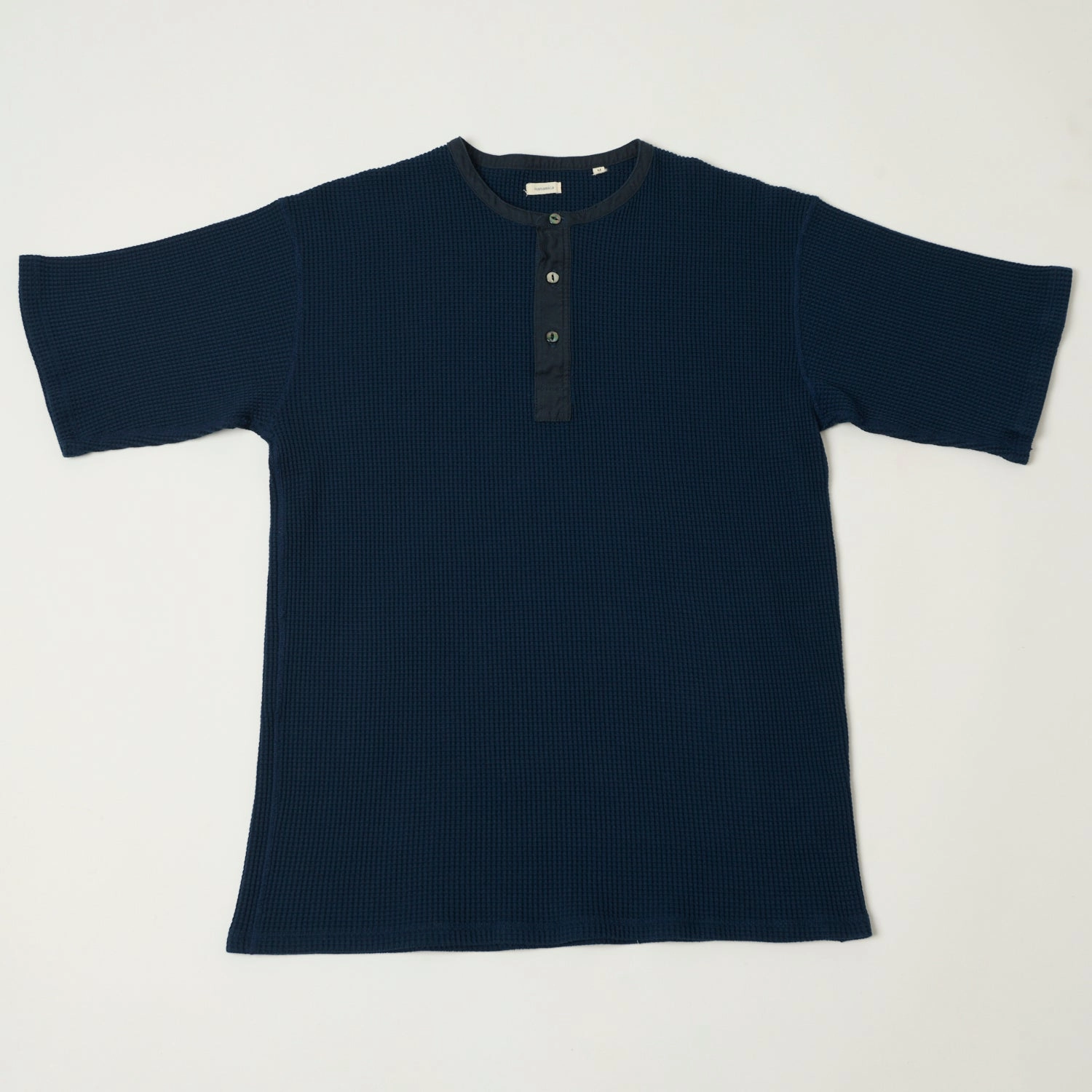 Nanamica Henley Neck Thermal T-Shirt - Navy Quick Comfort Design Sleek And Stylish