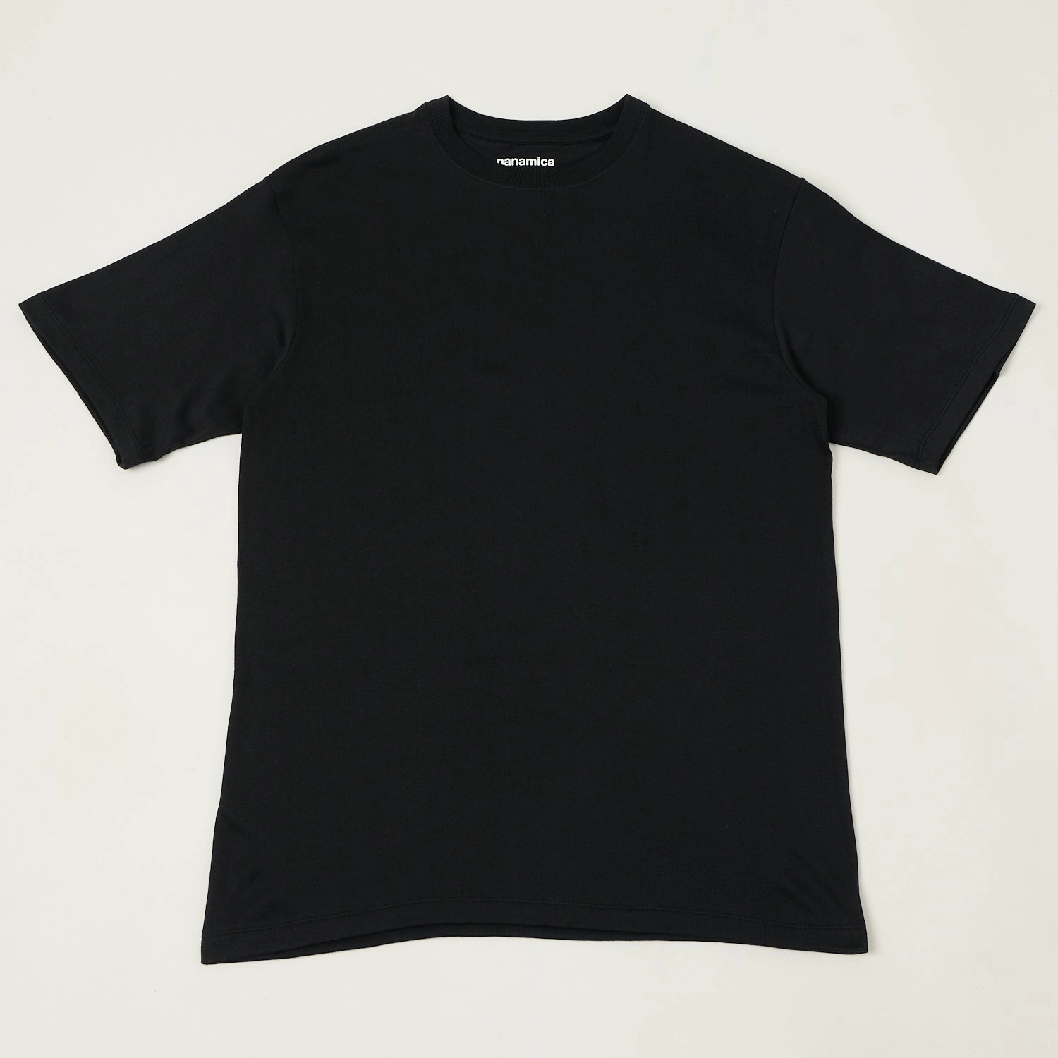 Nanamica Loopwheel Coolmax Jersey T-Shirt - Black Smooth Finish