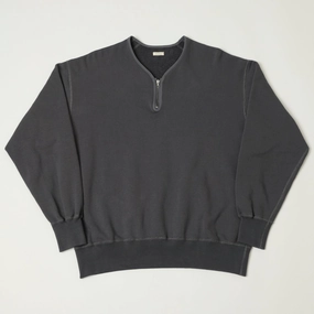 Nanamica Reversible Half Zip Sweatshirt - Charcoal Gray Vacation Style product camping suitability