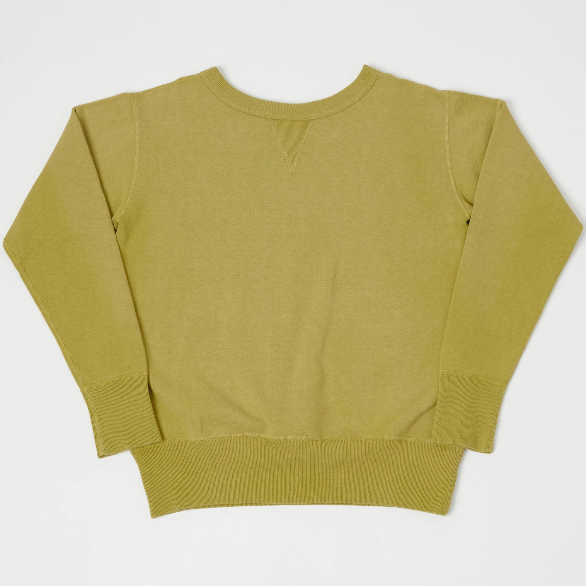 Warehouse & Co 474 Crew Neck Sweatshirt - Faded Yellow Travel Bold