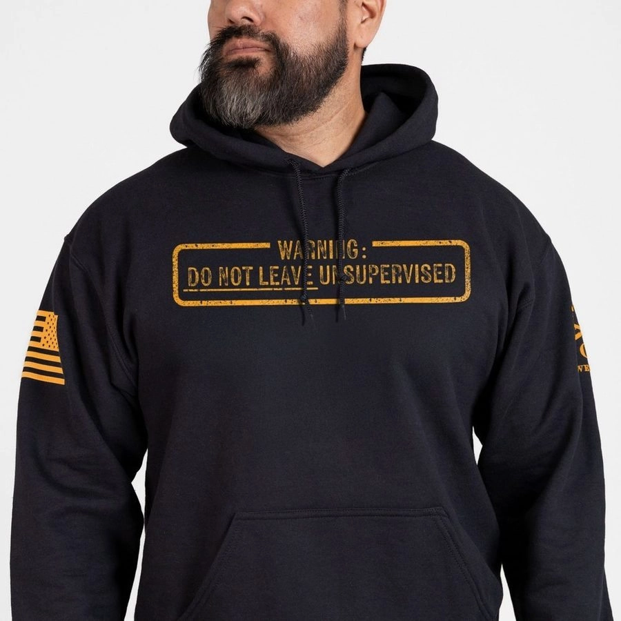 Needs Supervision Hoodie - Black Minimal Comfort