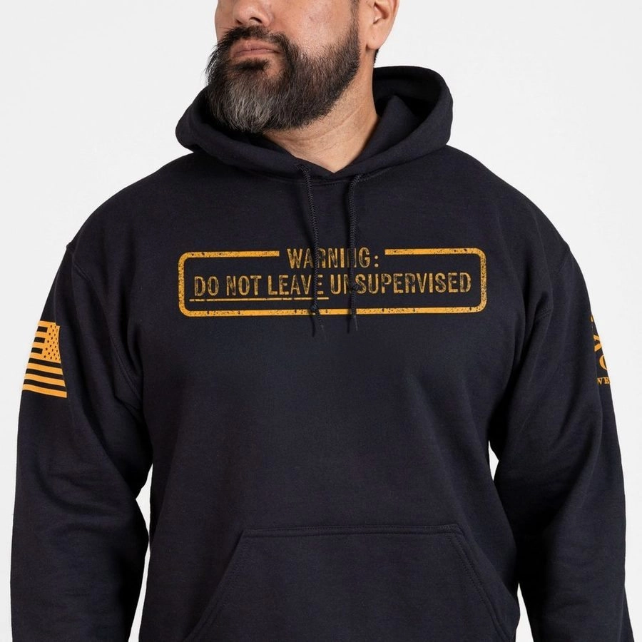 Needs Supervision Hoodie - Black Smart Wear Office Wear
