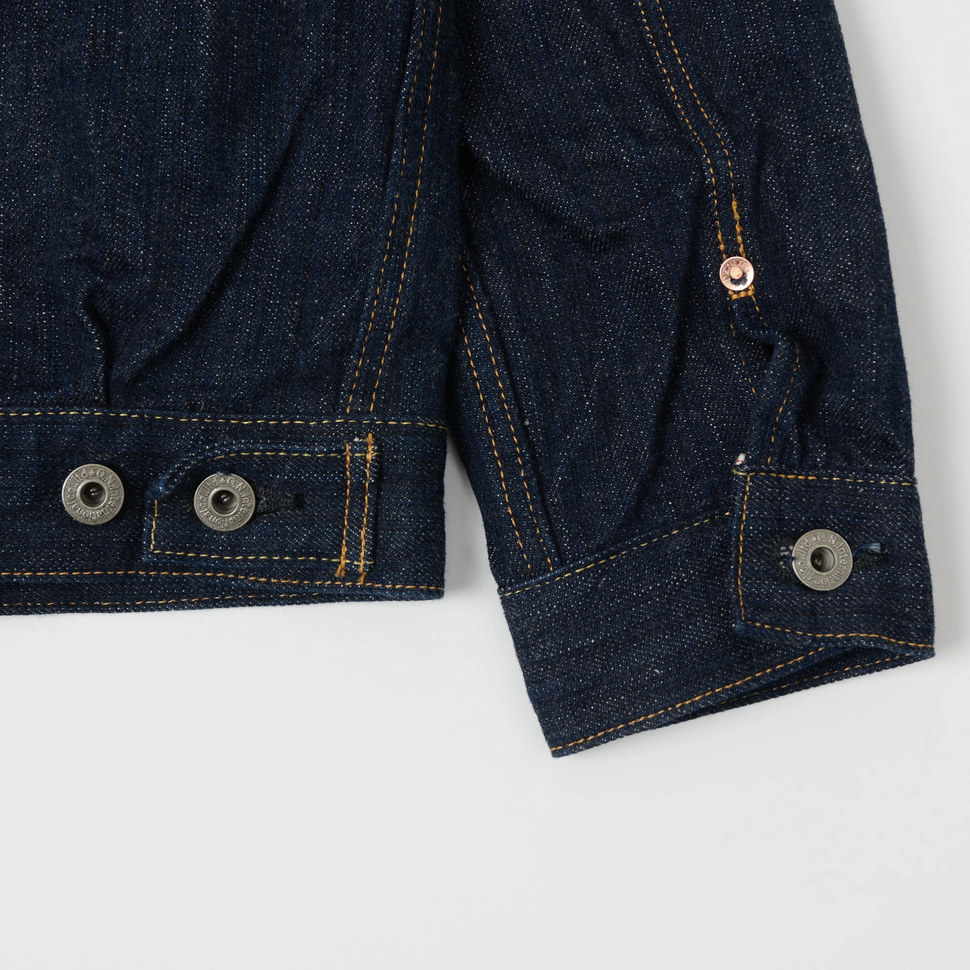 ONI Denim 02506P-SHM 'Kiwami' Semi Hand Made 16oz Type II Denim Jacket - Rinsed All weather Preppy