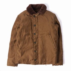 Insulated Lining Freewheelers & Co 1940s Type N-1 Deck Jacket - Dark Khaki/Beige