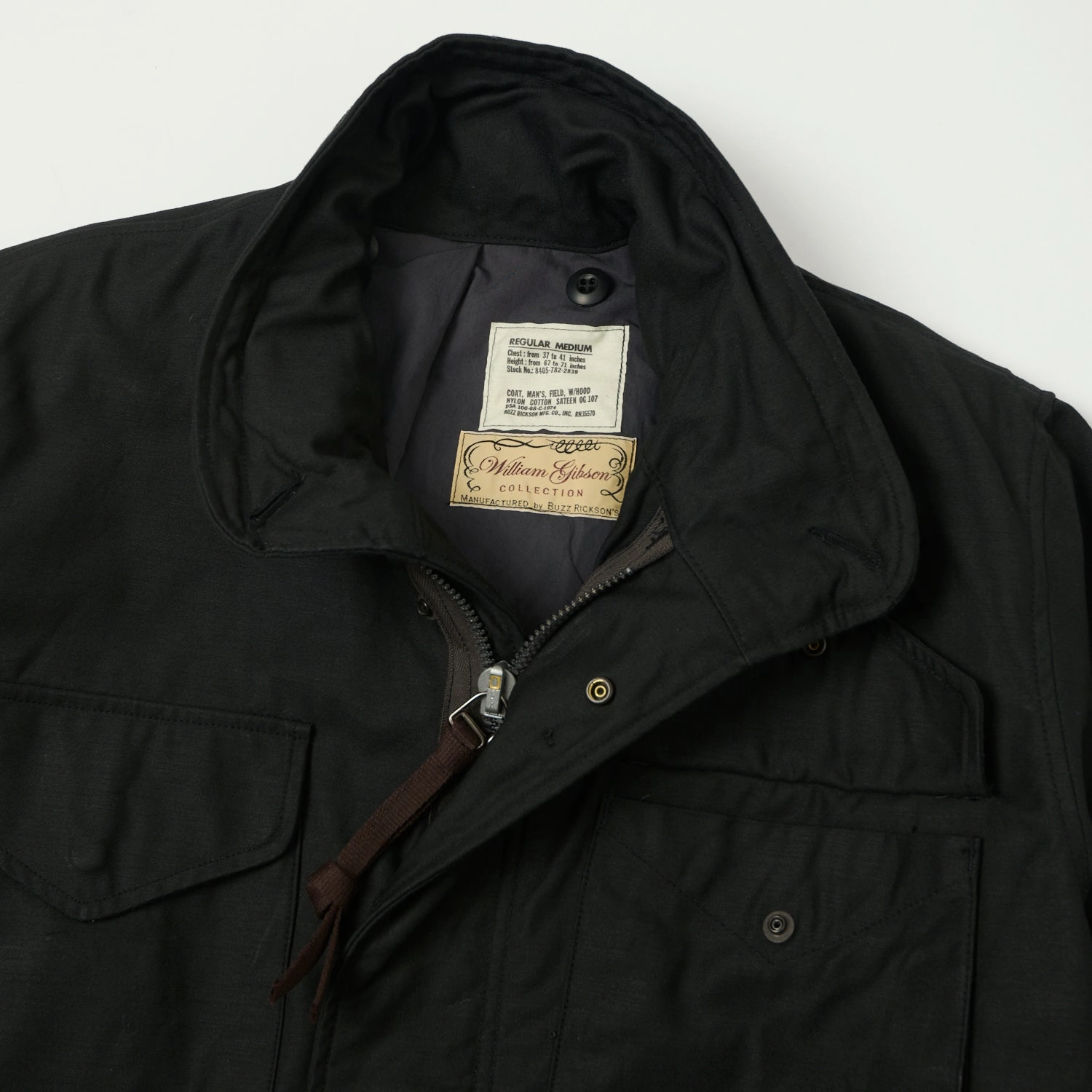 Enjoy Tailored Silhouette Buzz Rickson's x William Gibson M-65 'Early Model' Jacket - Black